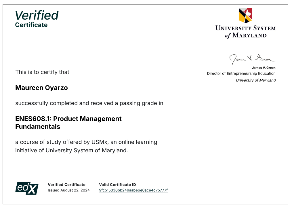 University System of Maryland Product Management 2024
