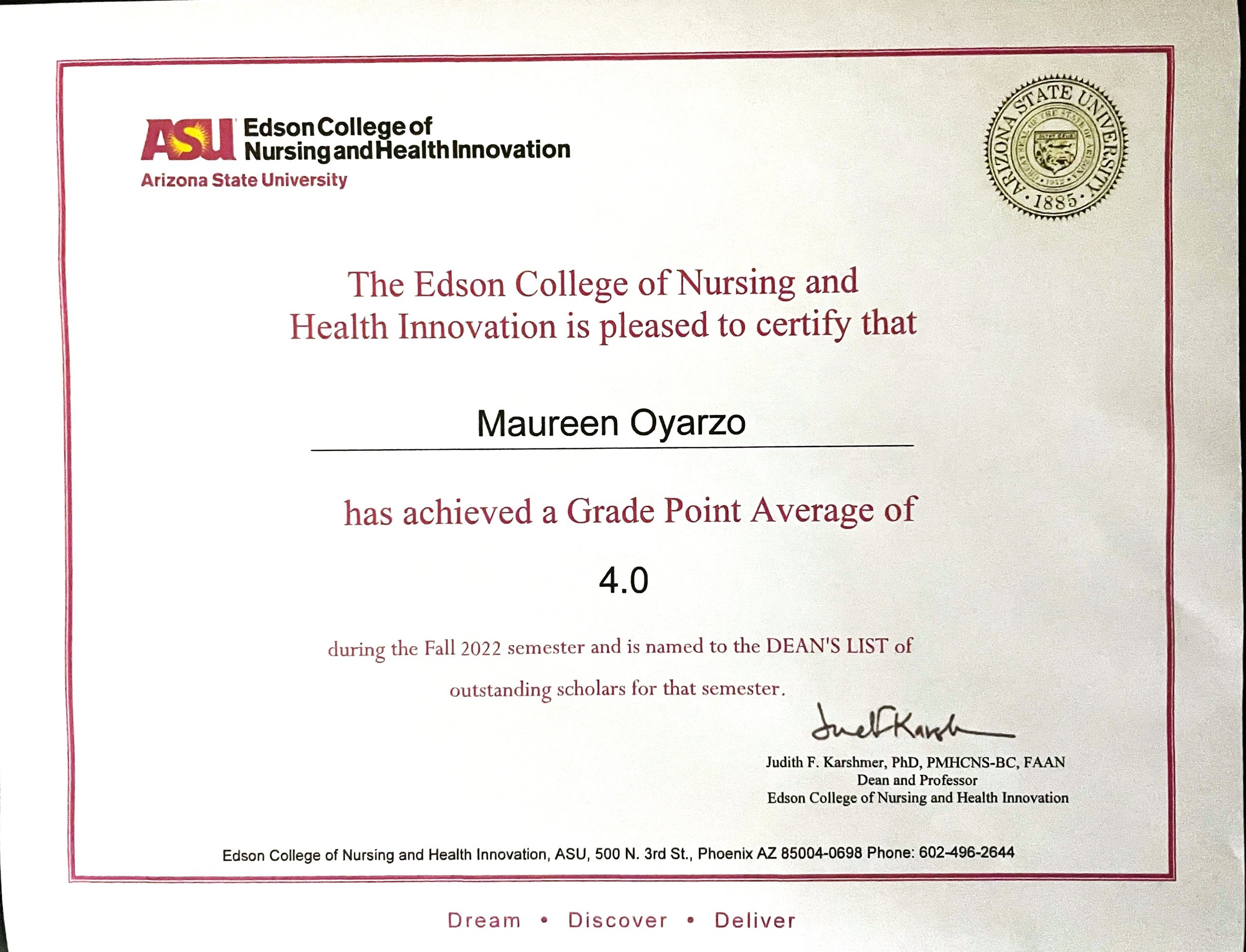 ASU Honor Roll