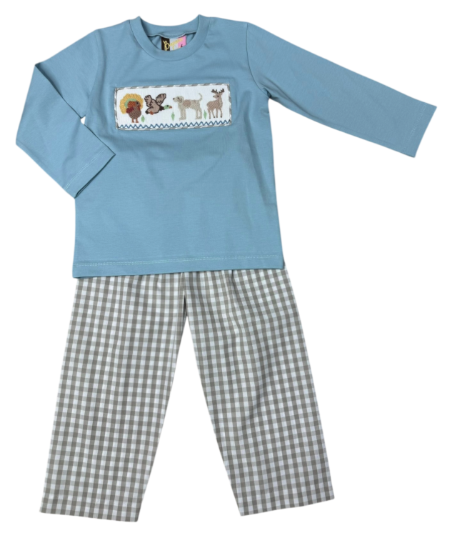 Hunting Smocked Set