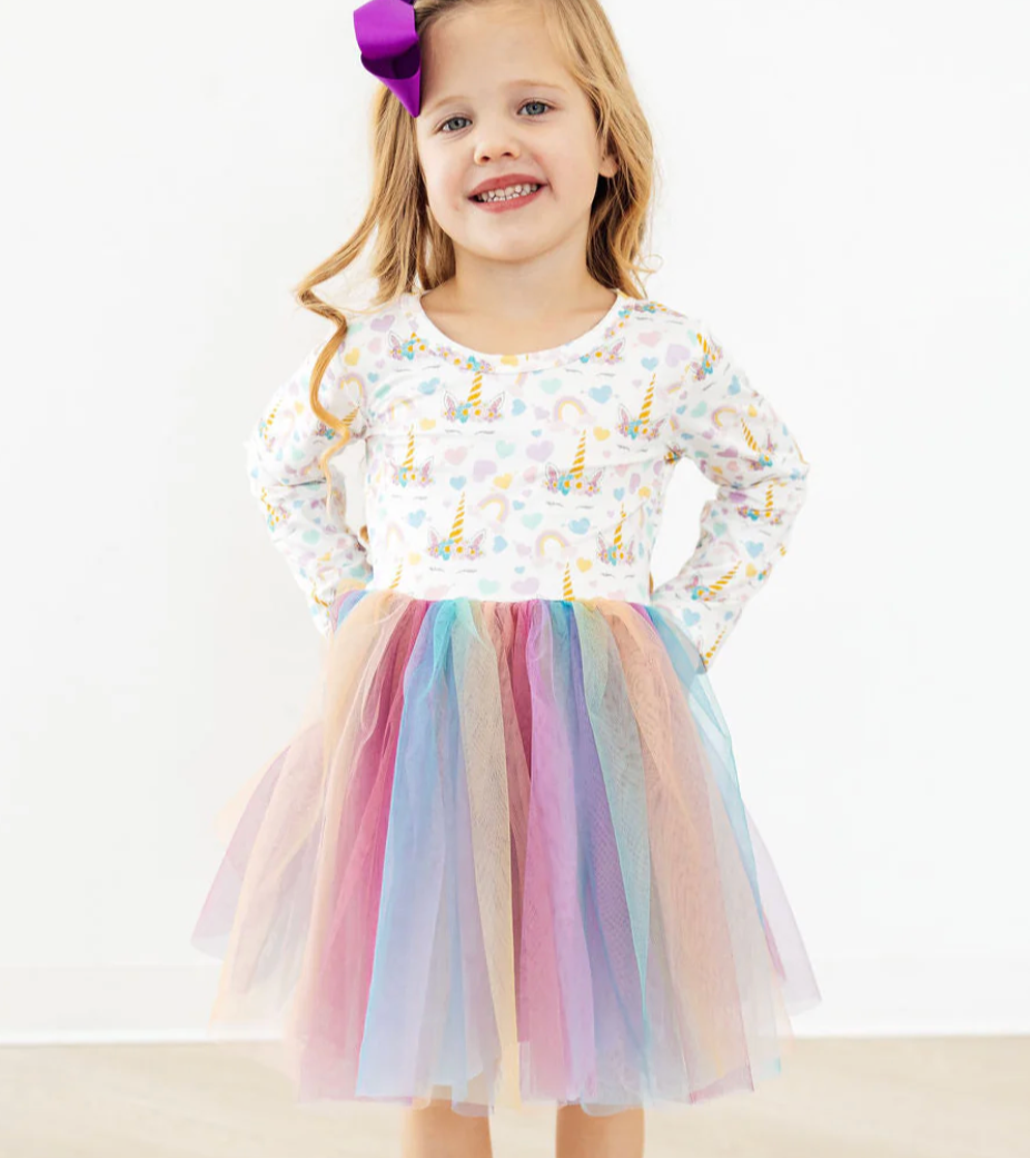 Rainbows and Unicorns Dress with Tutu