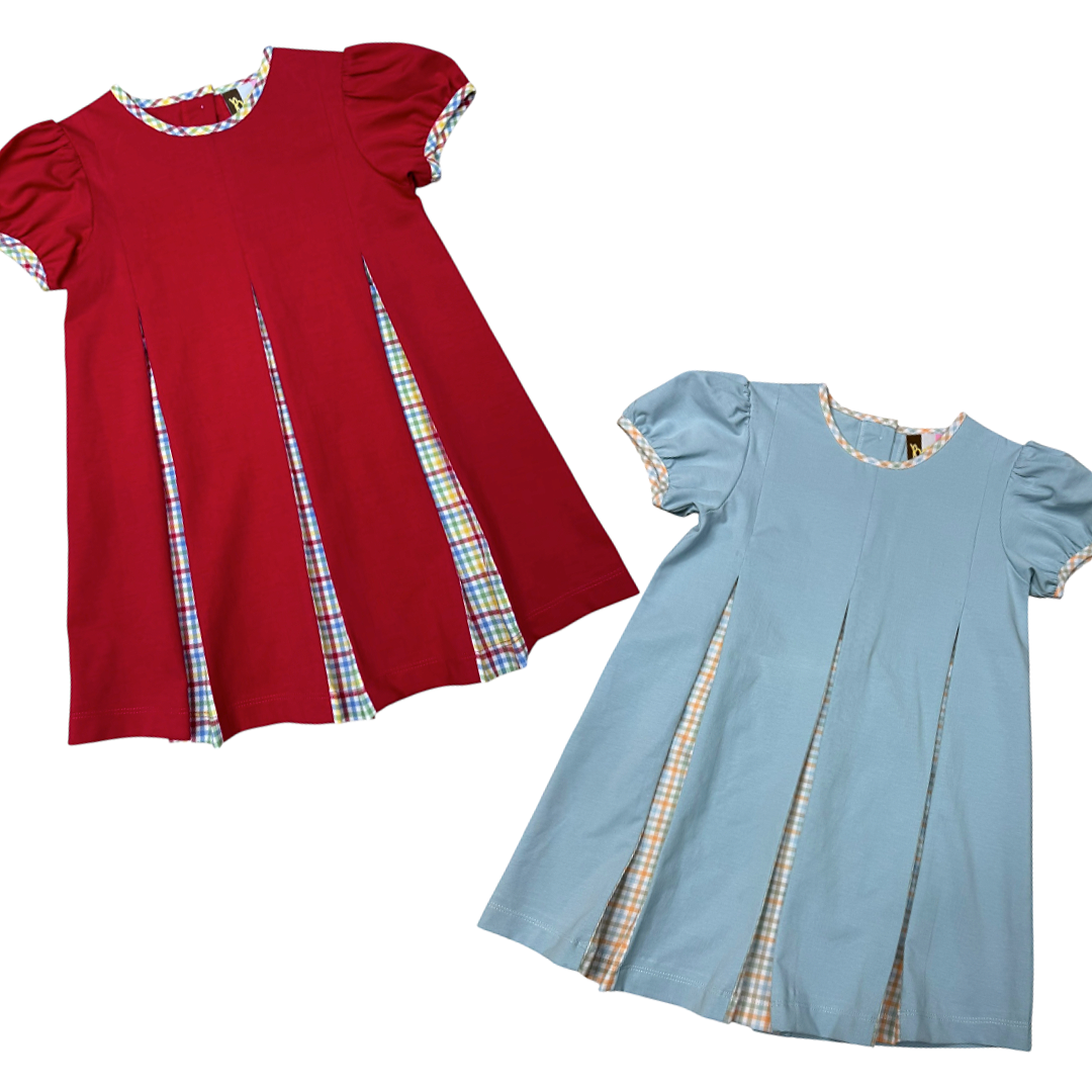 Peeking Plaid Pleated Dress