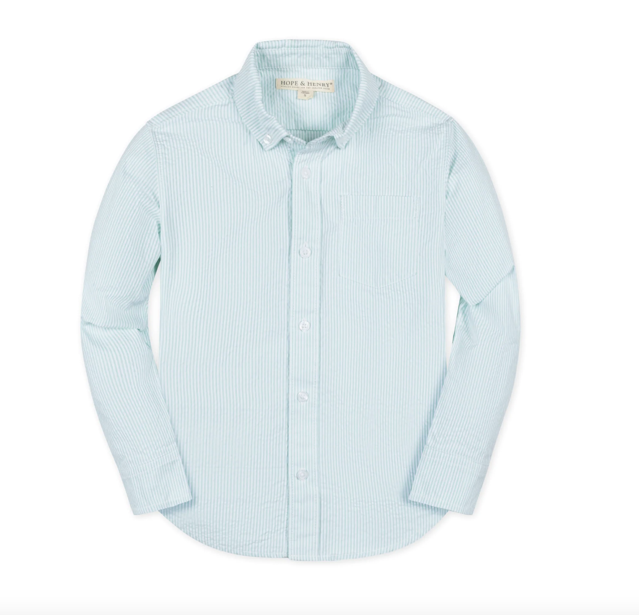 Mint Seersucker Shirt