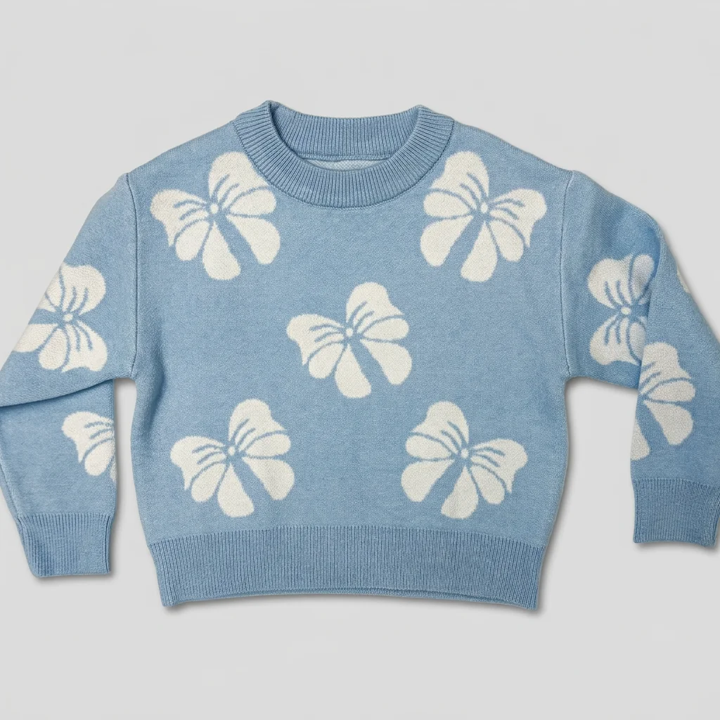Blue Bows Sweater