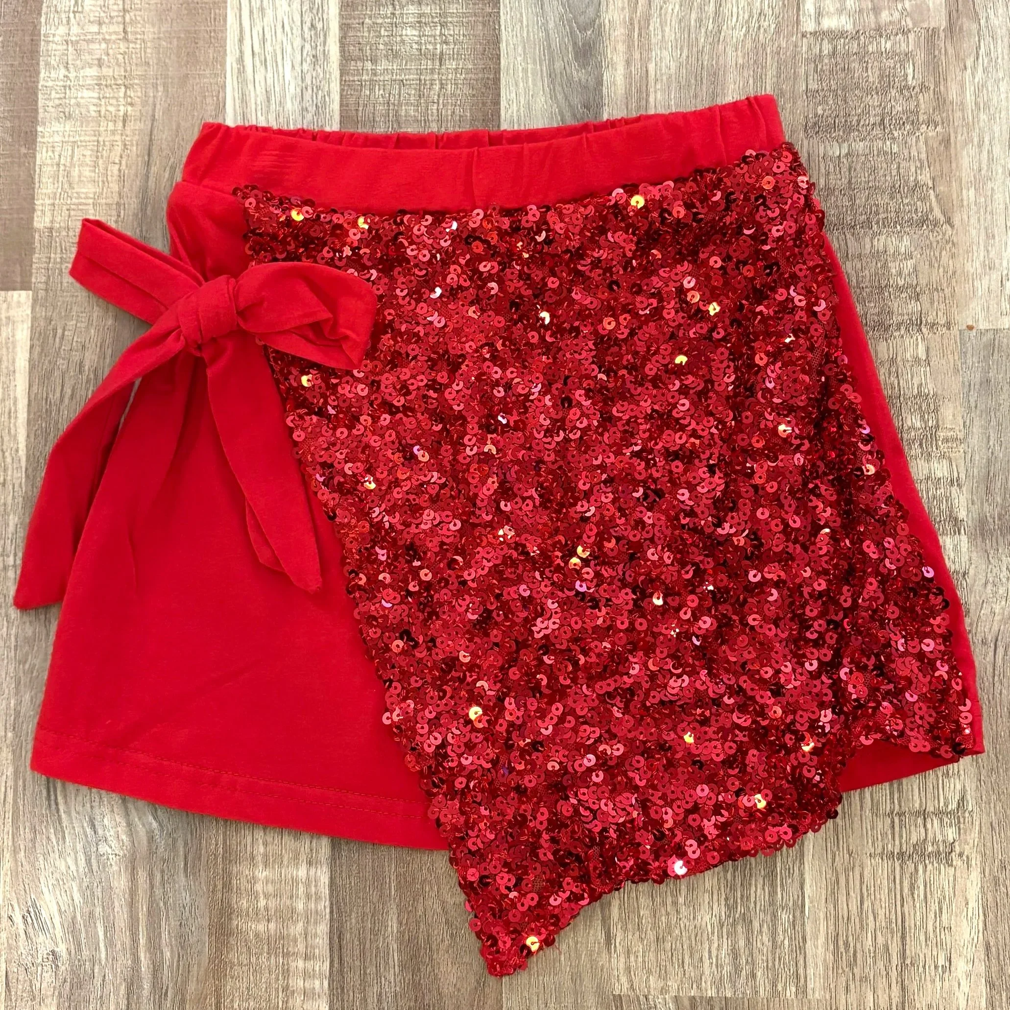 Red Sequin Skirt