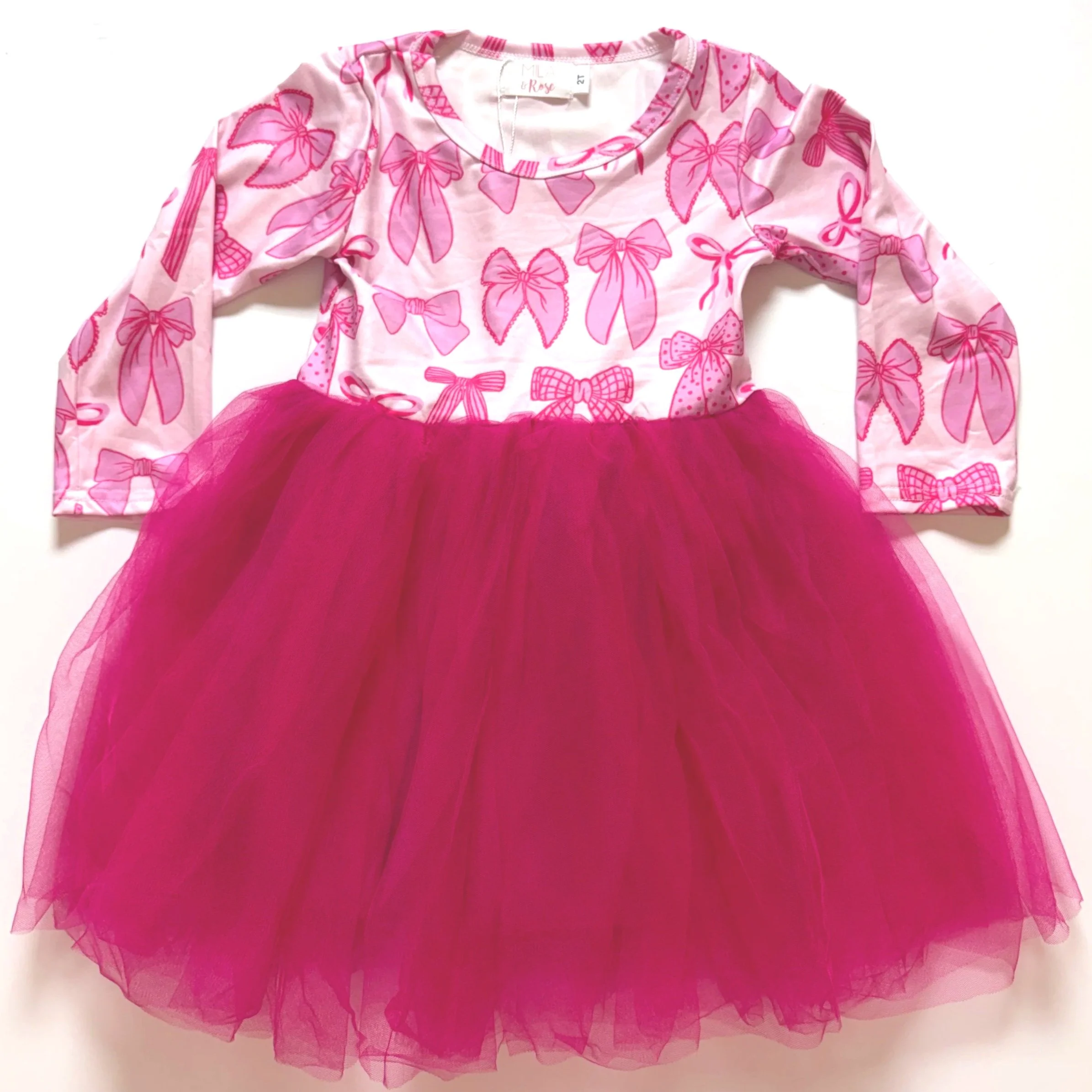 Pink Bows with Tutu Dress