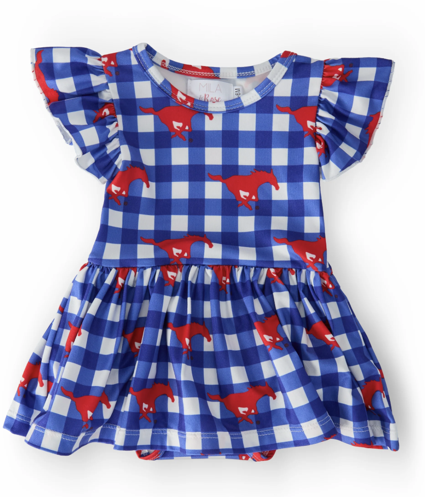 SMU Plaid Pony Bodysuit