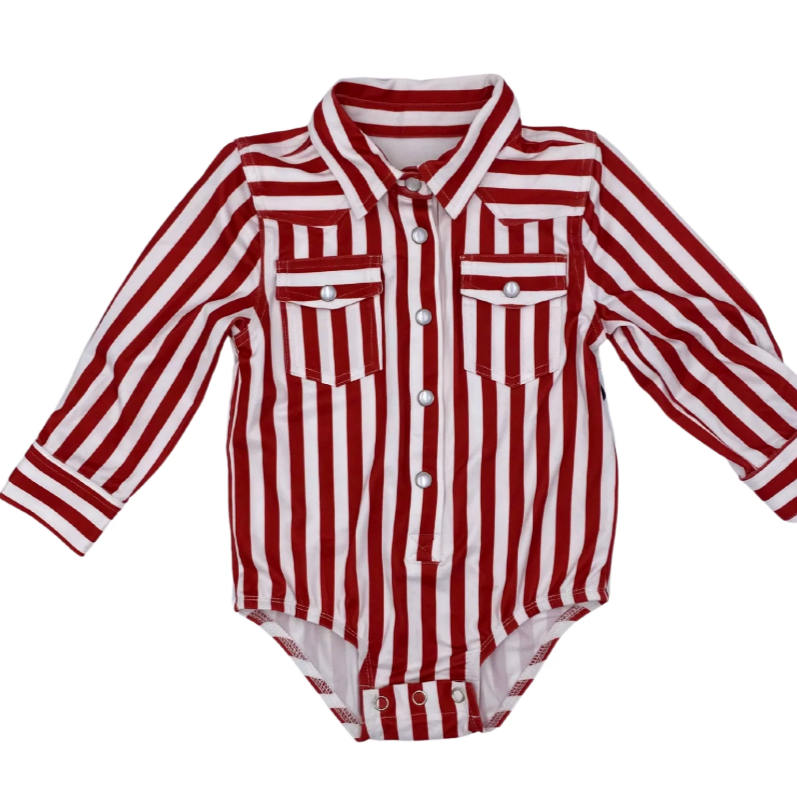 Red Striped Onesie