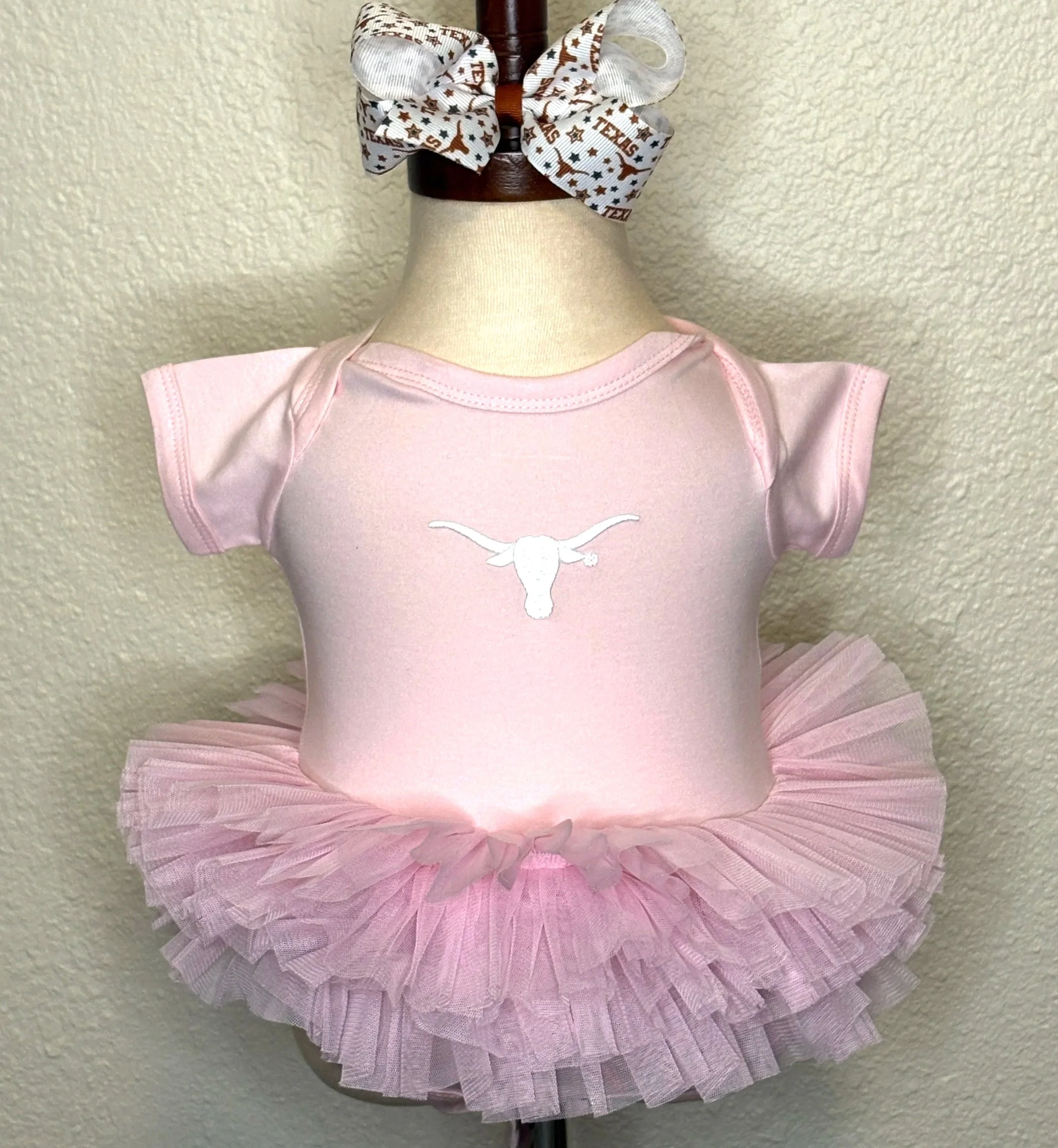 Pink Longhorn Onesie with Tutu