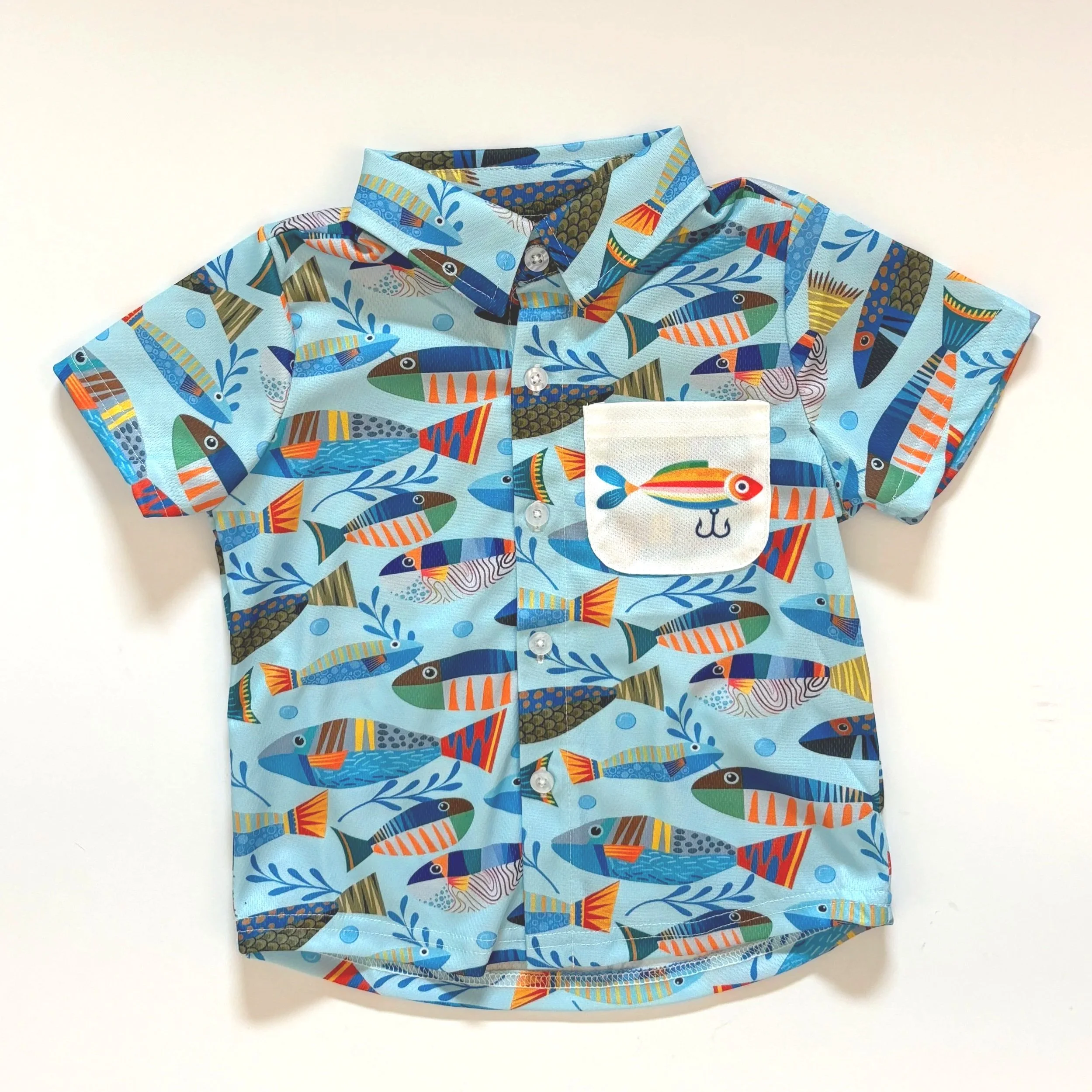 Blue Fish Button Down