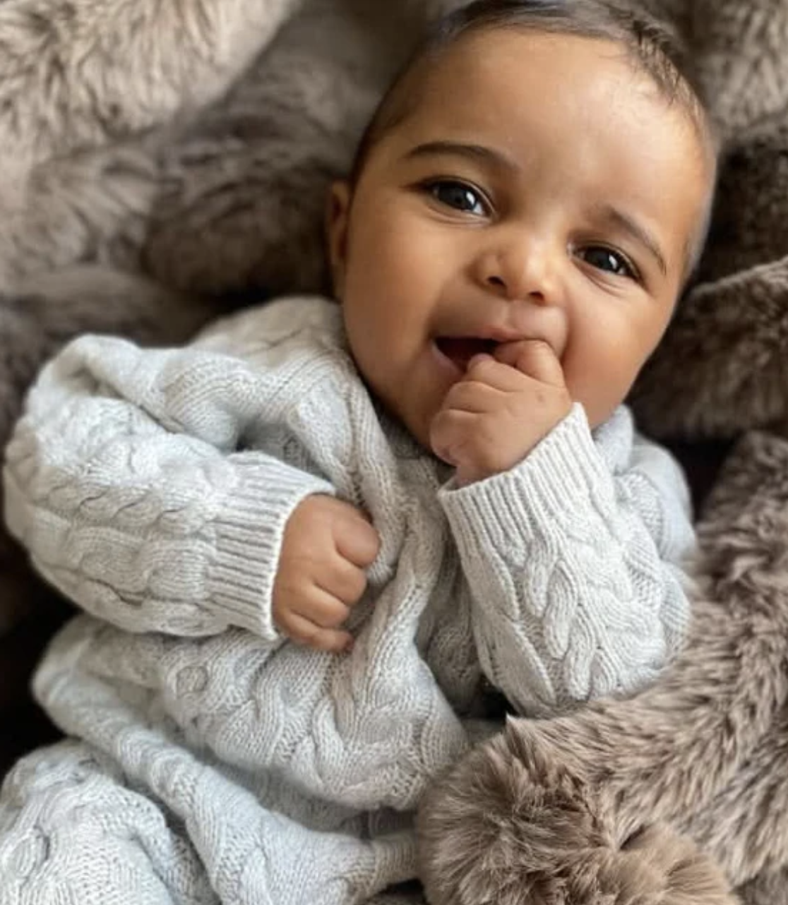 Gray Knit Bodysuit