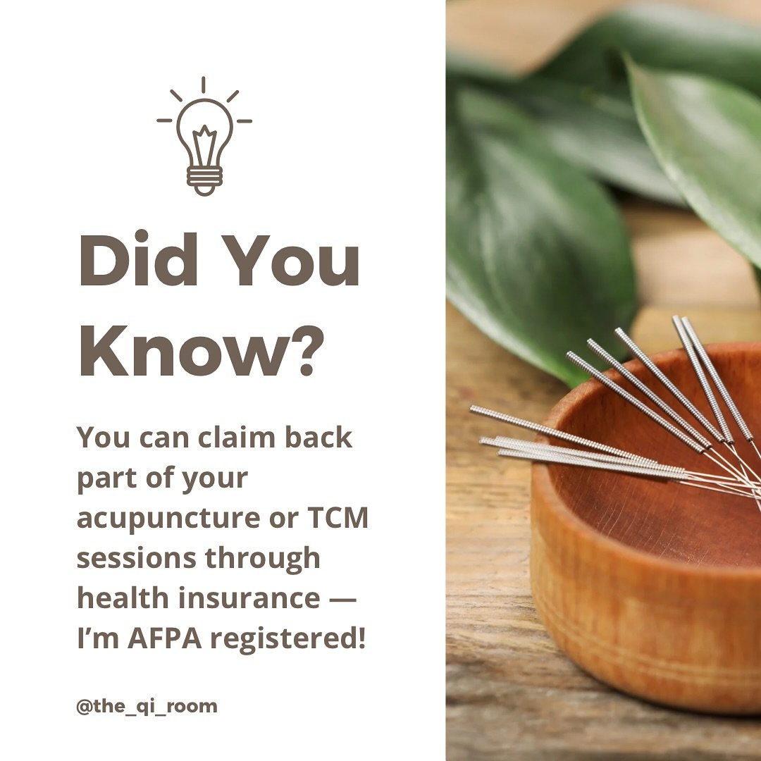 Did you know?
If you&rsquo;re with VHI, Laya, Irish Life, or another major Irish insurer, you might be able to claim back a portion of your acupuncture or TCM sessions!

I&rsquo;m fully AFPA-registered, which means your treatments with me may qualify