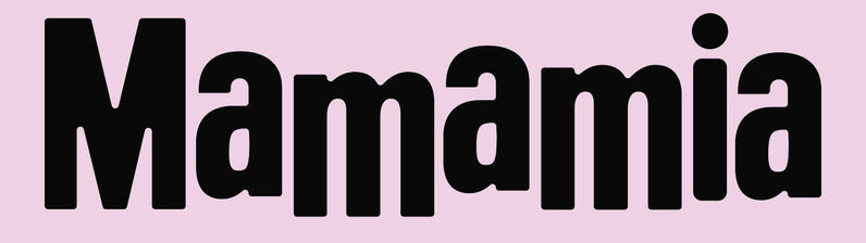 A logo with the word "Mamacare" in bold black letters on a pink background.