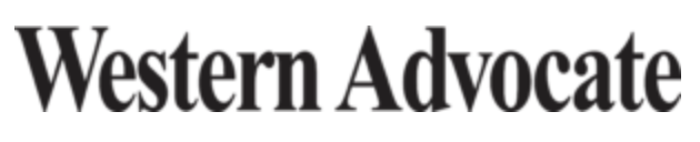 Text reading 'Western Advocate' in black font on a white background.