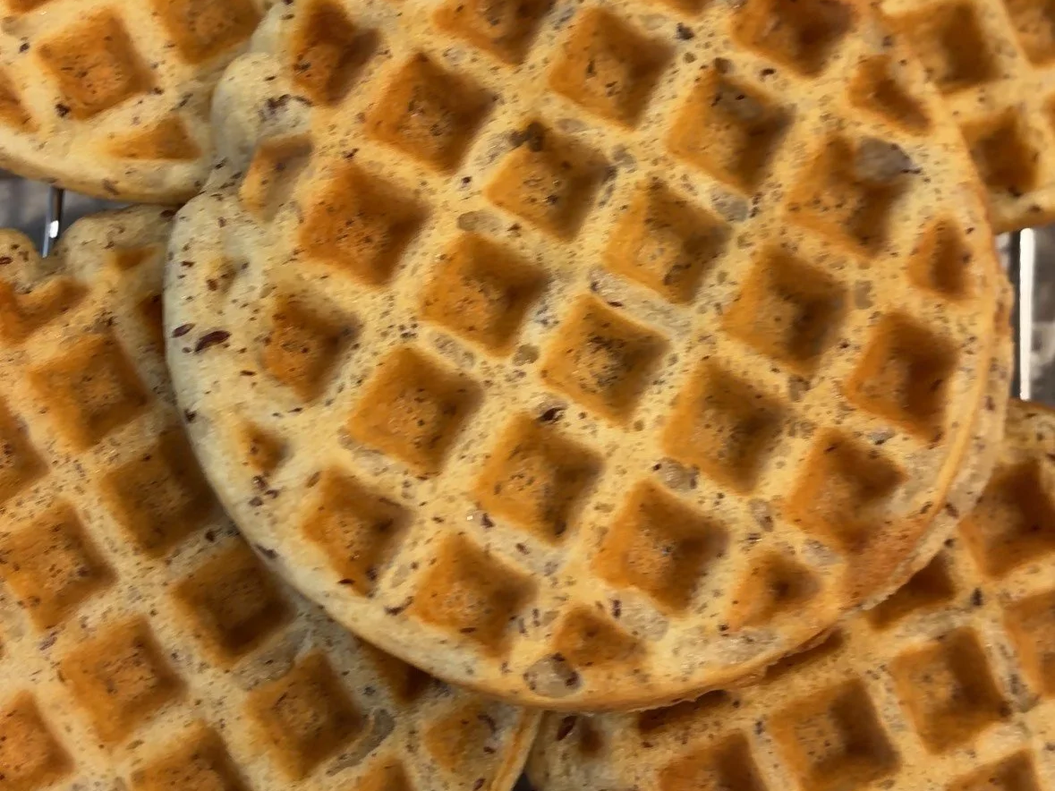 Vanilla Waffles with Spice Infused Maple Syrup