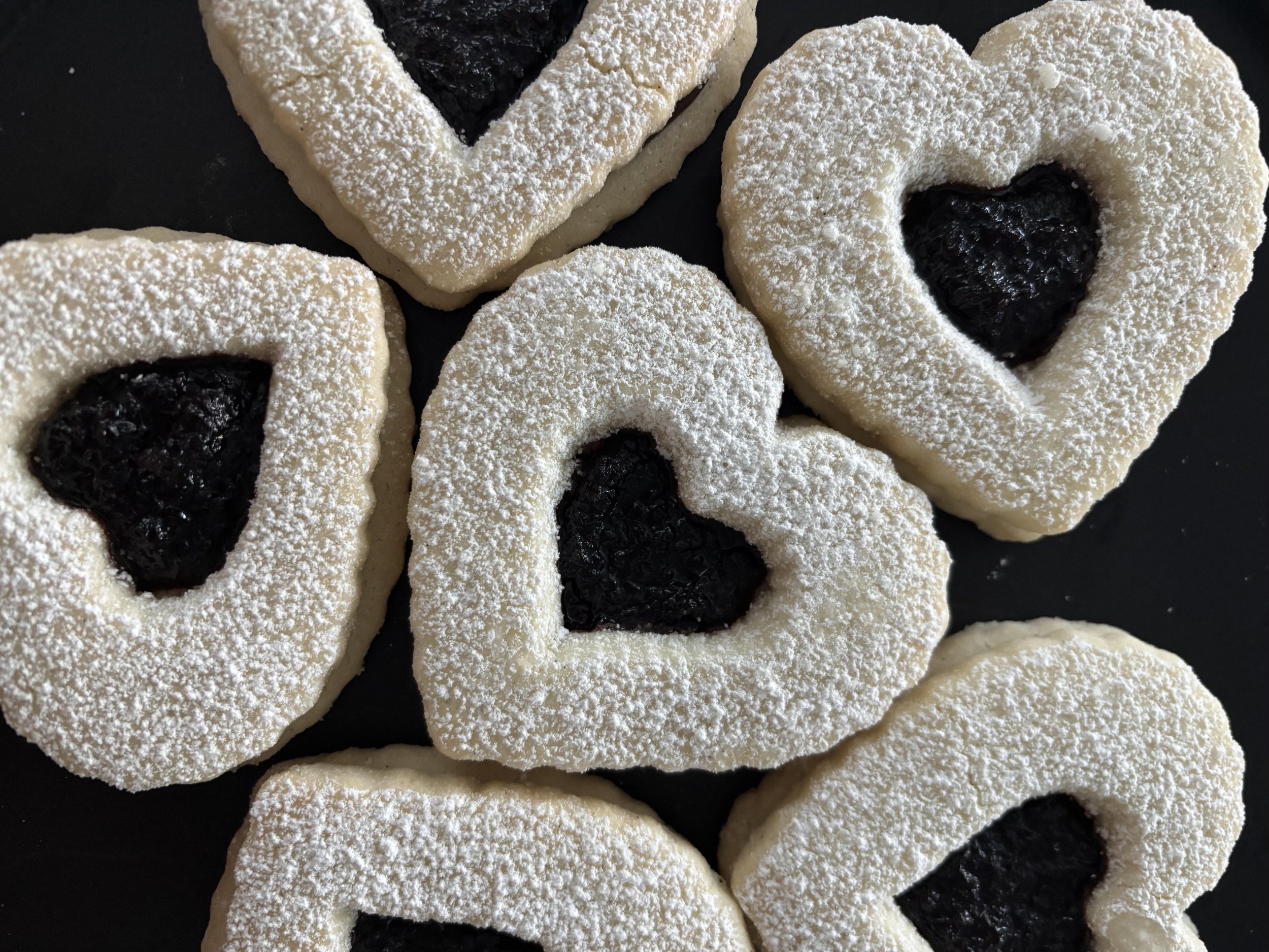 Chocolate Cherry Linzer Style Cookies