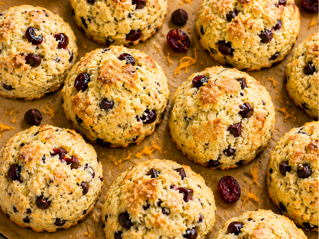 Chocolate Cranberry Orange Scones
