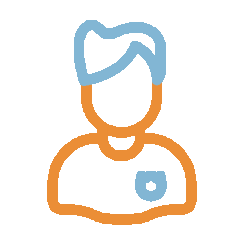 Wired-style male avatar illustration used in user profile interface