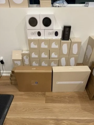 Preparing UniFi Protect surveillance installation.