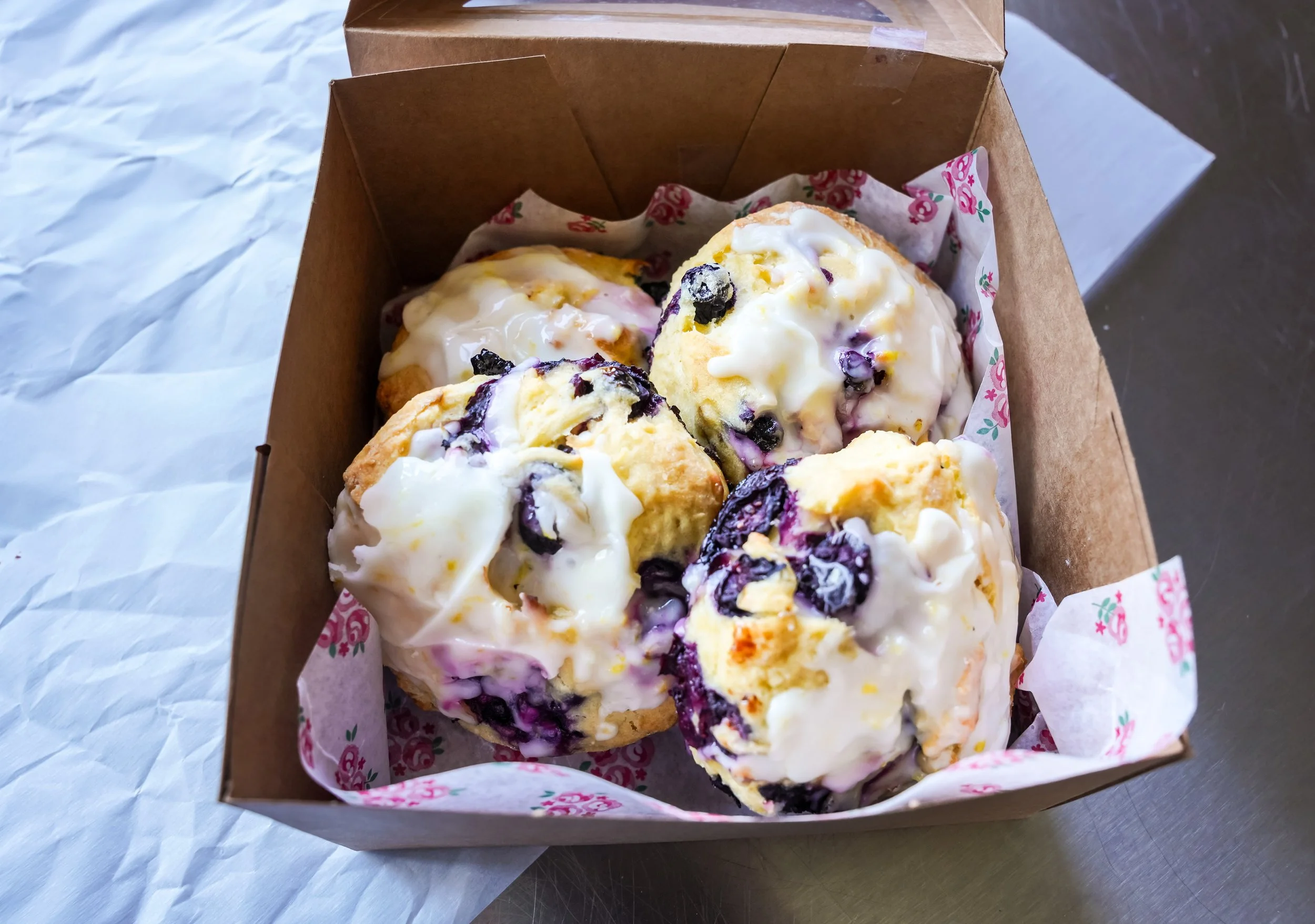 Blueberry Lemon Sourdough Scones Packaged Legacy Springs Bakery.JPG
