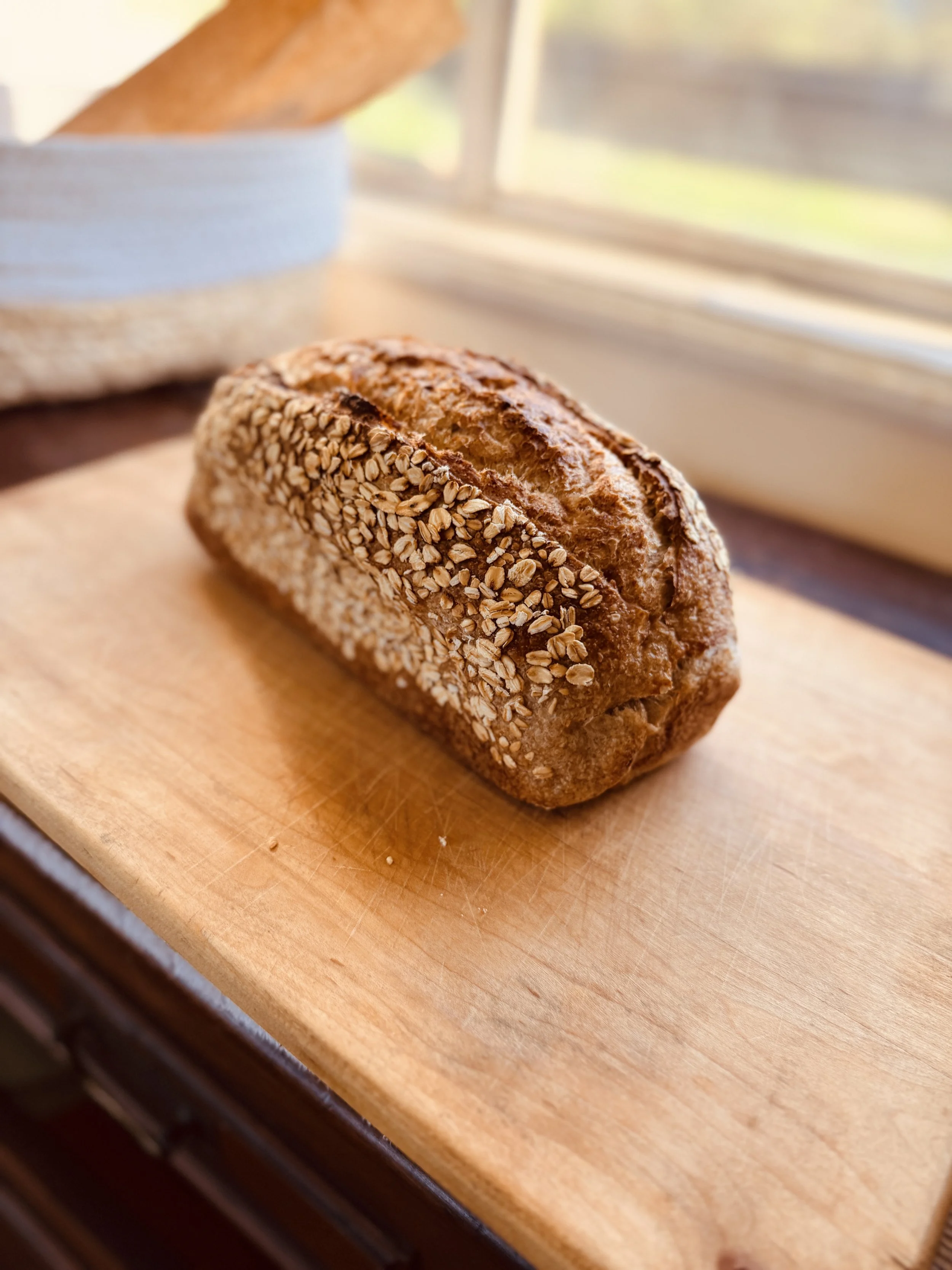 Brown Butter Oat Porridge Sourdough Tin Loaf