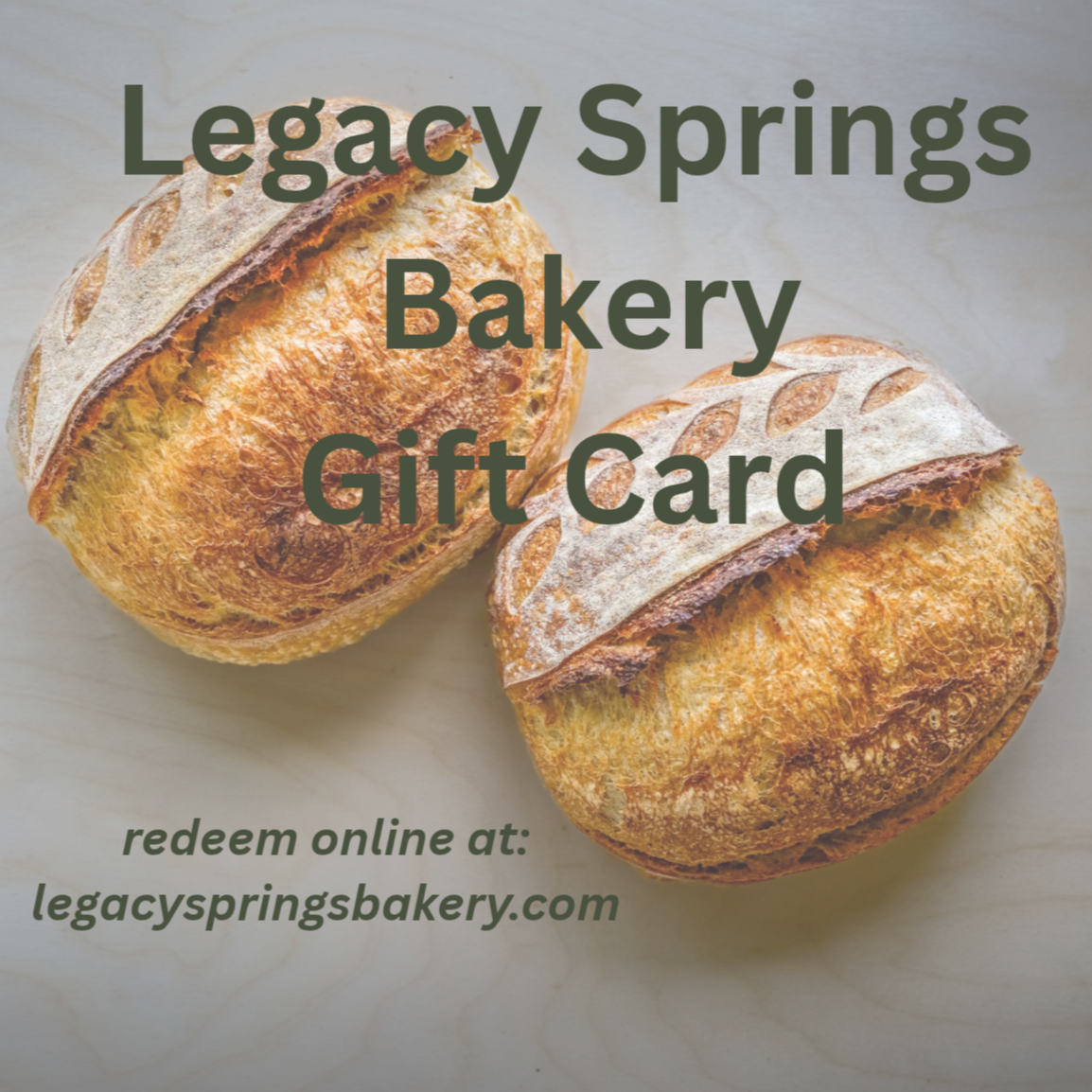 Legacy Springs Gift Cards