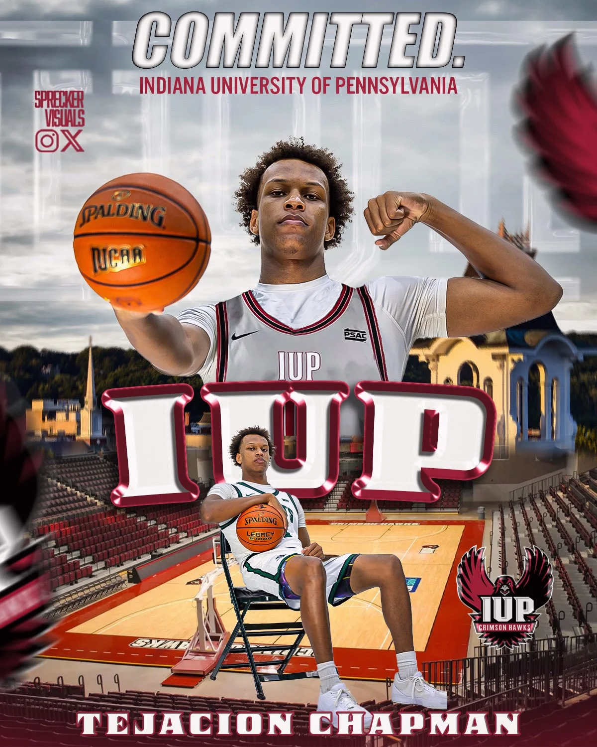 Tejacion Chapman, 6'9 PF/C at D2 Indiana University of Pennsylvania - Native of Florida