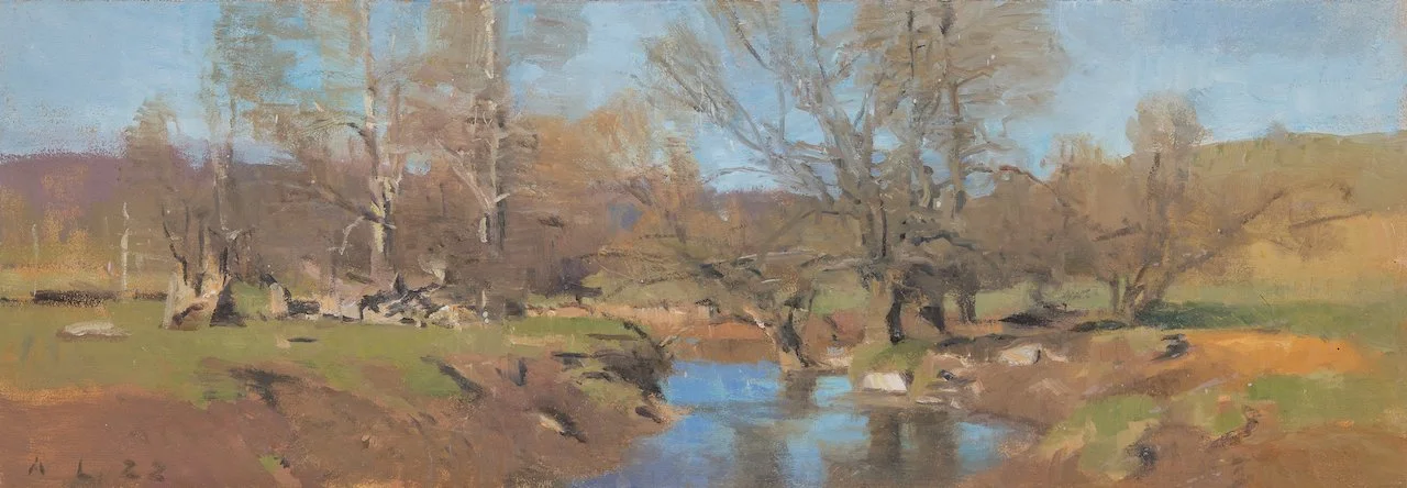 Dublin VA 2022 6" x 17.5" oil on panel