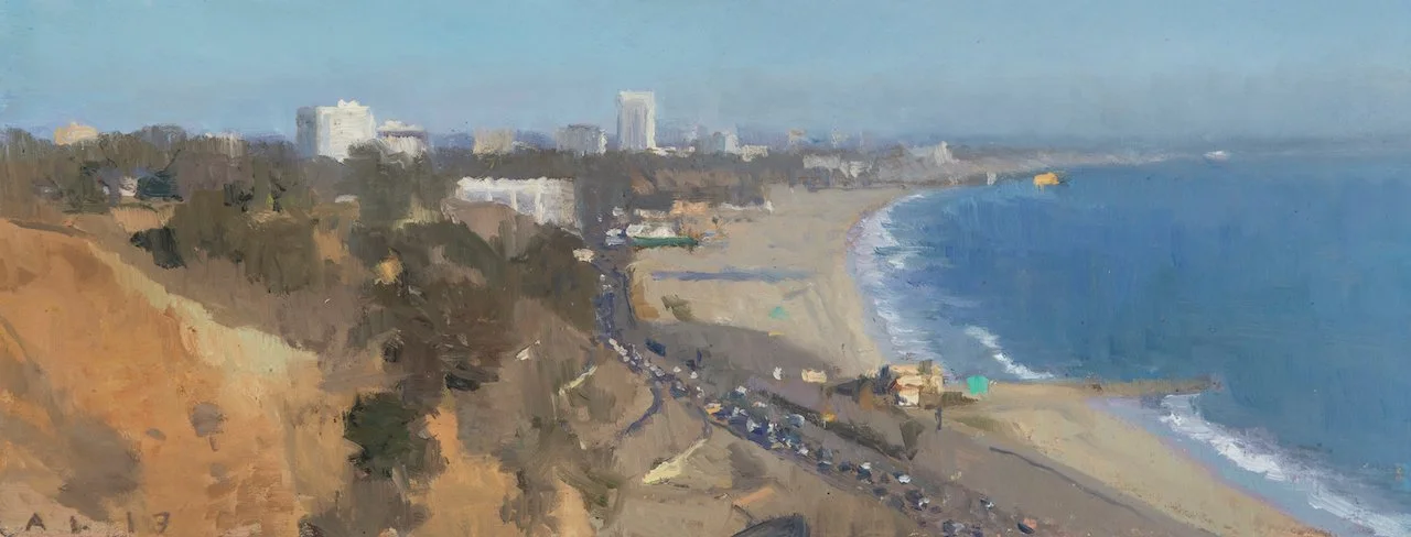 Palisades Midday 2013 5.5" x 14" oil on panel