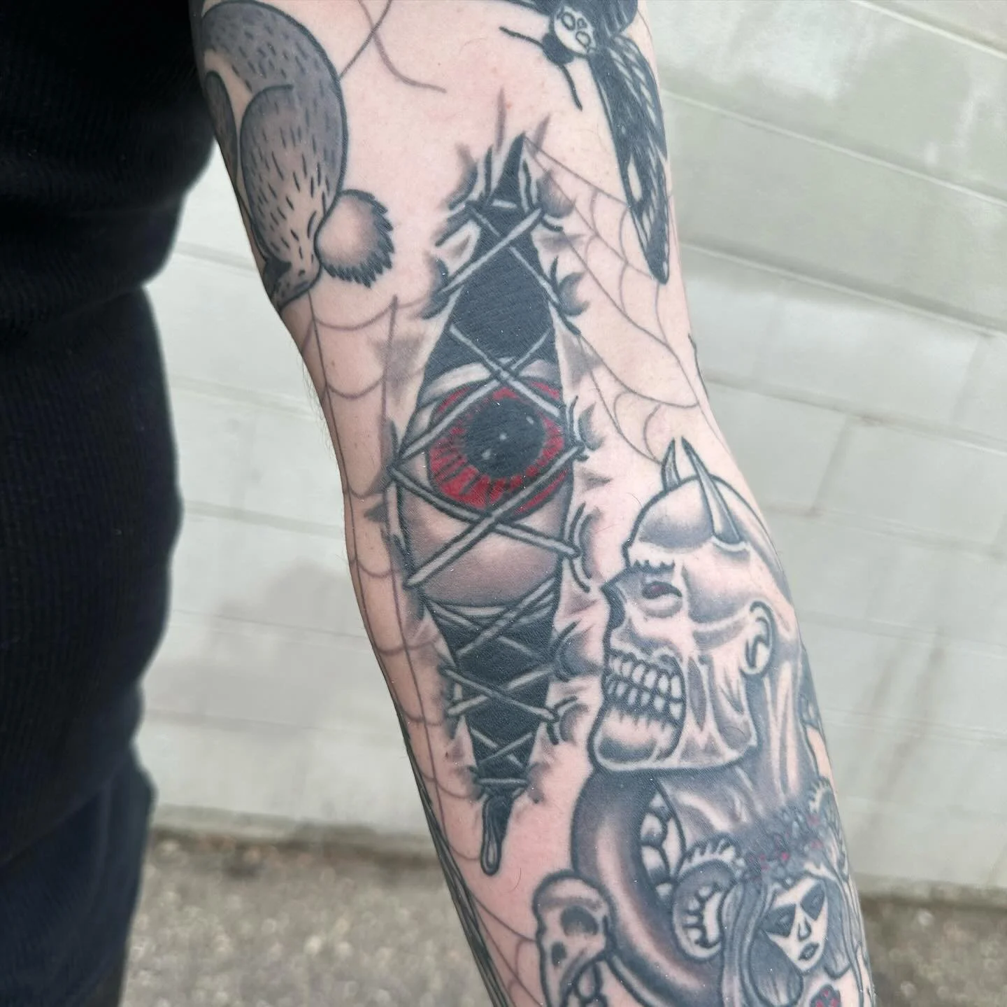 Upper sections of Dane&rsquo;s sleeve, all healed. Books are open, thanks for looking. I&rsquo;m available today all day for walk ins. 

#art #tattoo #artist #tattooartist #sleevetattoo #blackandgreytattoo #healedtattoo #fortcollins #fortcollinstatto