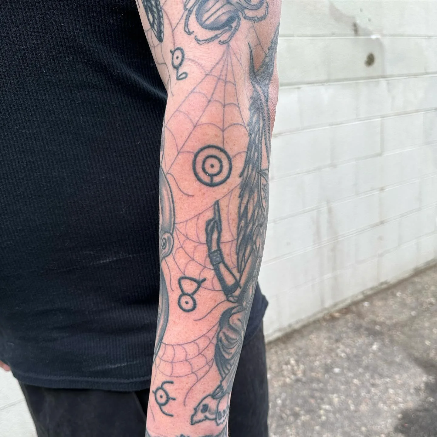 Lower portion of Dane&rsquo;s sleeve. The hand, inner panel, and back panel were all originally done by other artists. I reworked all three to sharpen them up, smooth them out, and bump up the contrast. I looked for the before pictures but couldn&rsq