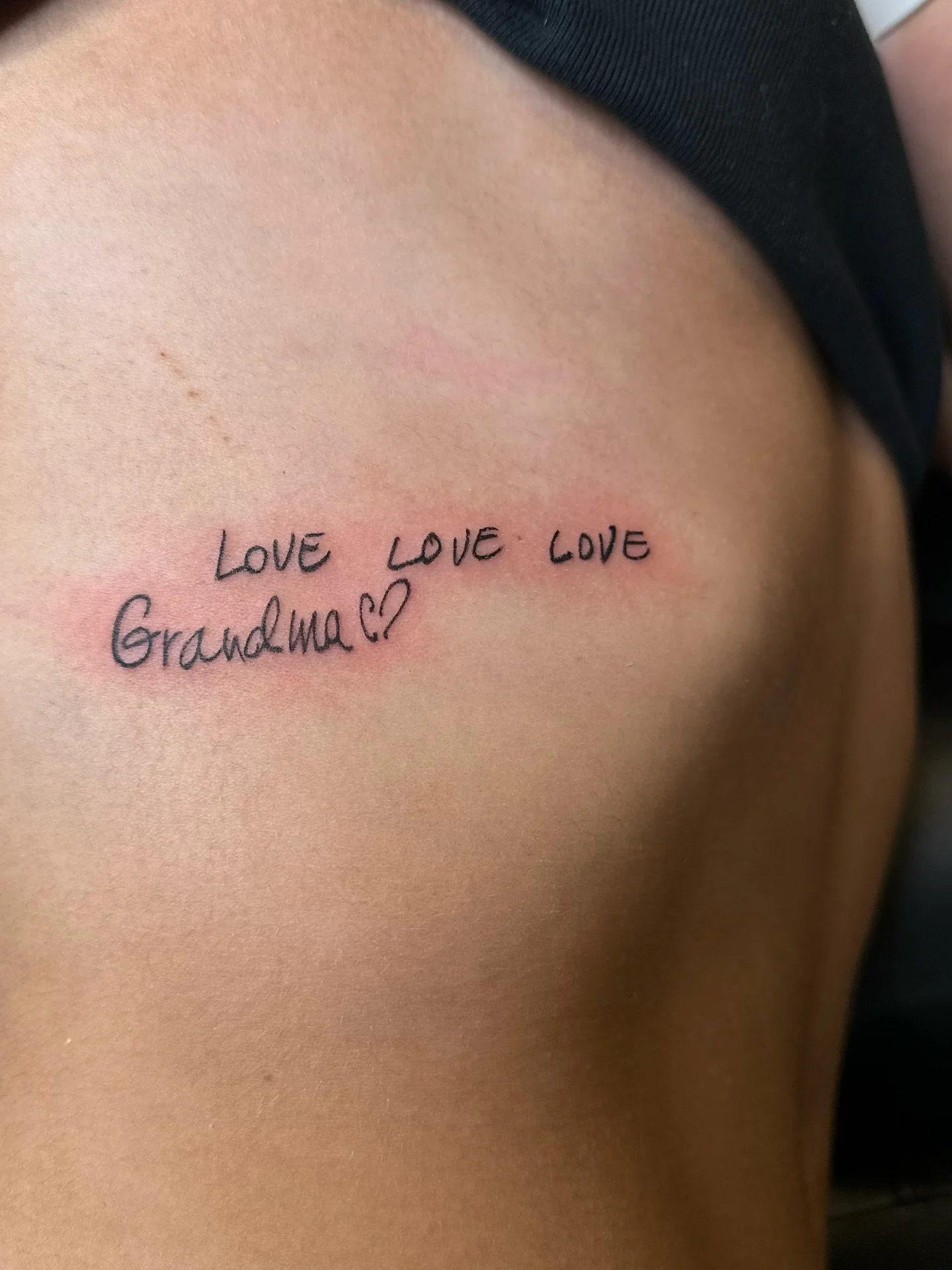It&rsquo;s always an honor to tattoo personal handwriting from a loved one &mdash; a timeless way to carry their words. Thank you for the trust and for sitting like a rock. @_addyharrison 
#finelinetattoos
#finelinetattooartist
#finelinetattooart
#fi