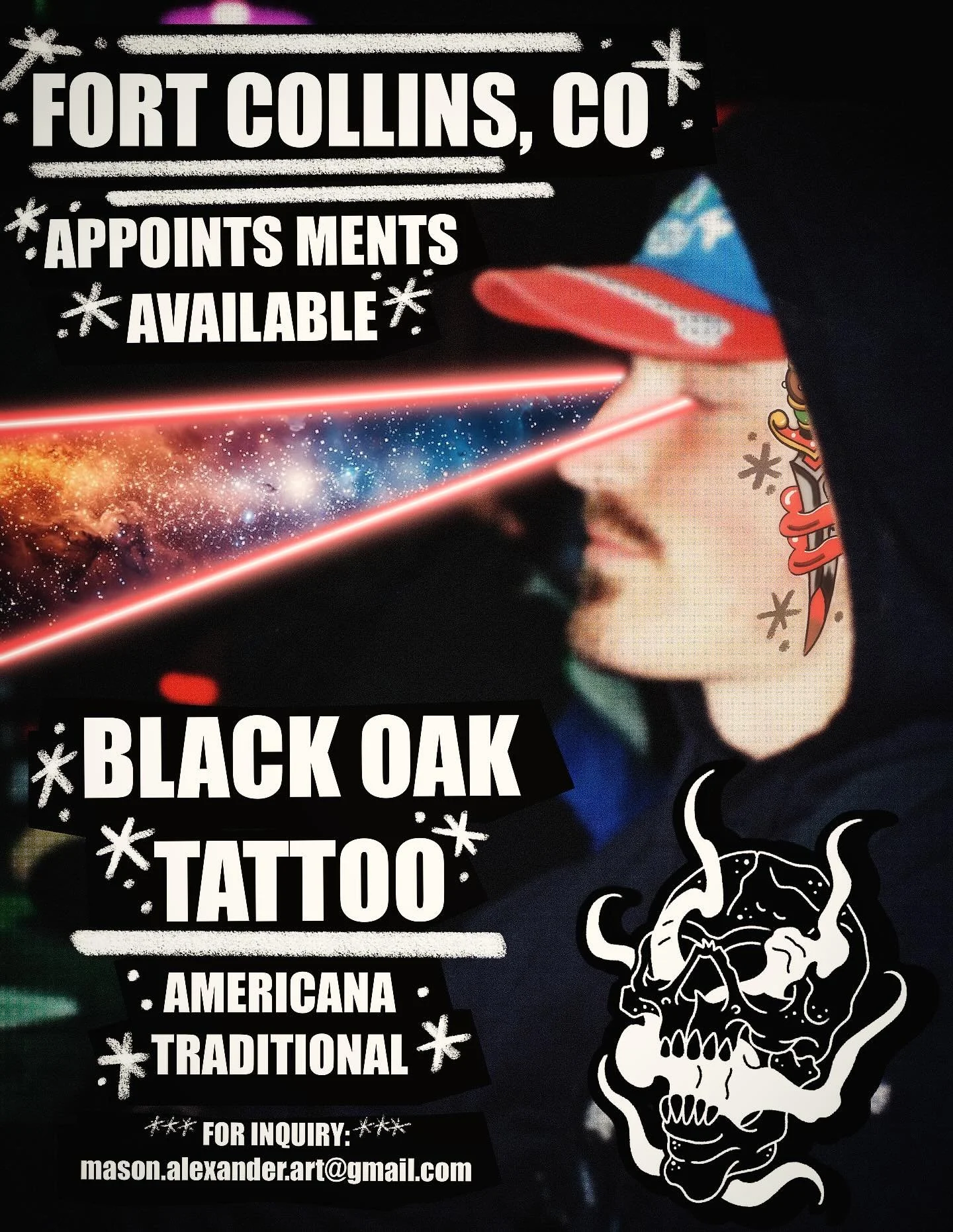 ***FORT COLLINS / BOULDER / DENVER***

I&rsquo;m super excited to announce that I&rsquo;ll be re-joining @black_oak_tattoo after a life side quest. 

Thanks so much to @douglaskulbis again for the opportunity and to everyone who has continued to supp