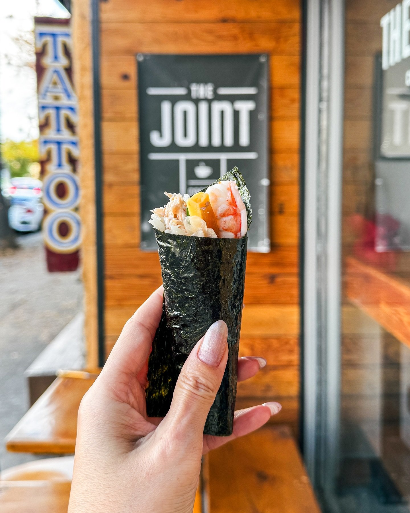 FUTOMAKI / our interpretation of the traditional Japanese &ldquo;fat roll&rdquo; since it&rsquo;s packed work ingredients / ft crab, shrimp, tamari, kanpyo, cucumber, pickled daikon, and sakura denbu