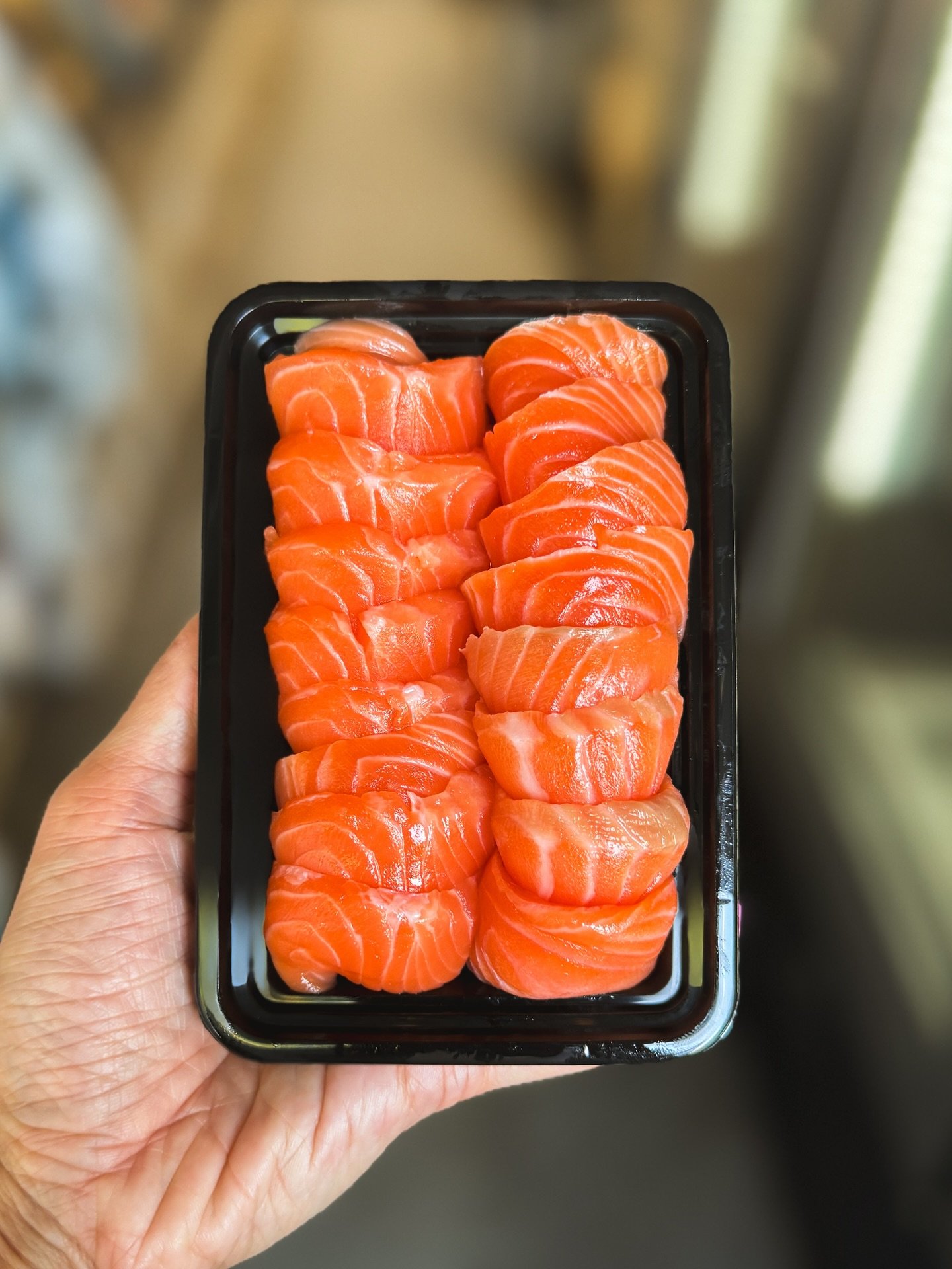 Mori Mori box featuring @orakingsalmon / get any of our fish sashimi sliced / available by the half pound