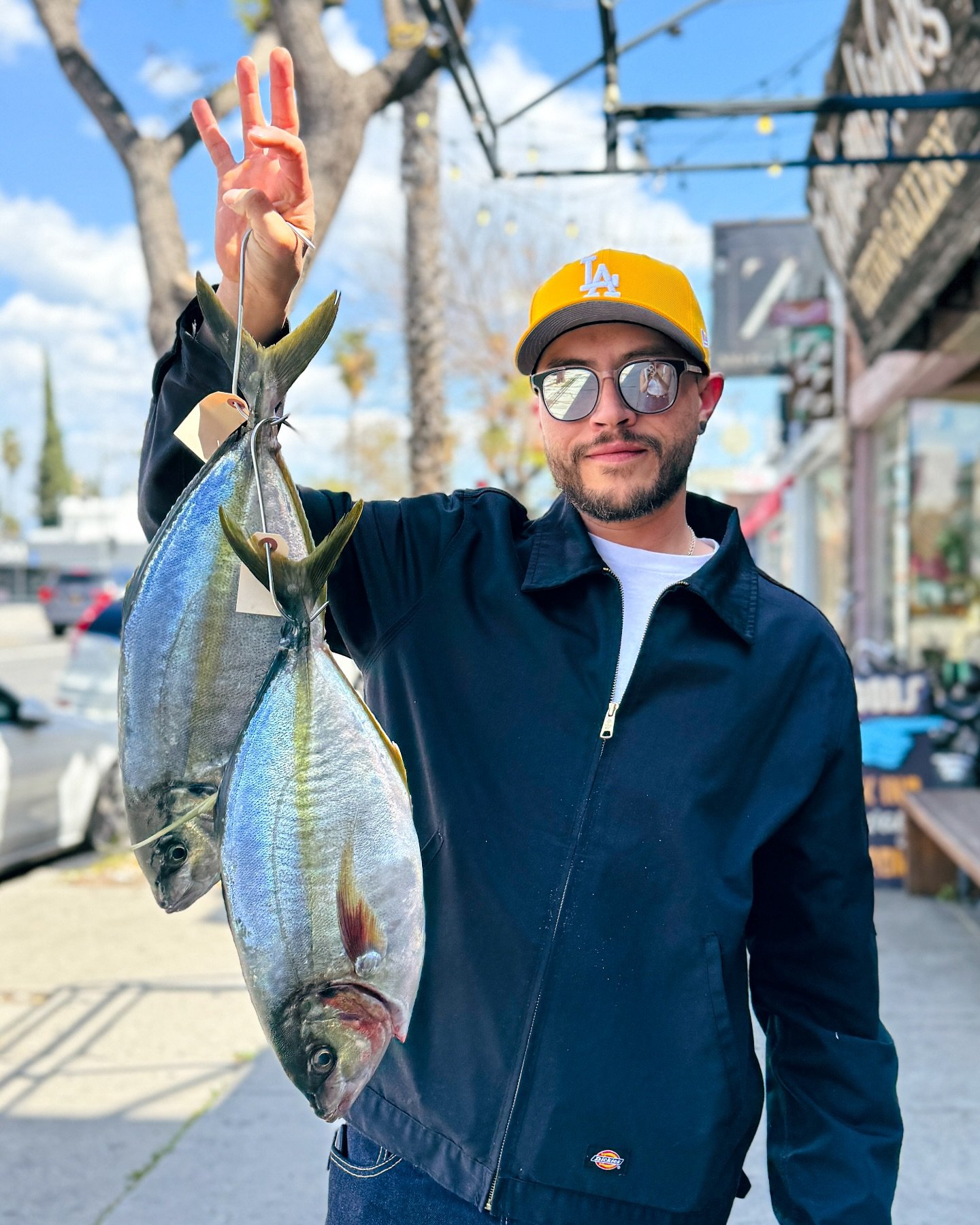 Shima Aji aka Striped Jack / tastes like a cross between saba (mackerel) and kanpachi (greater amberjack. It has a delicate, buttery flavor with a hint of sweetness and a firm, crisp texture. Popular as sushi/sashimi and pairs well with light beers.