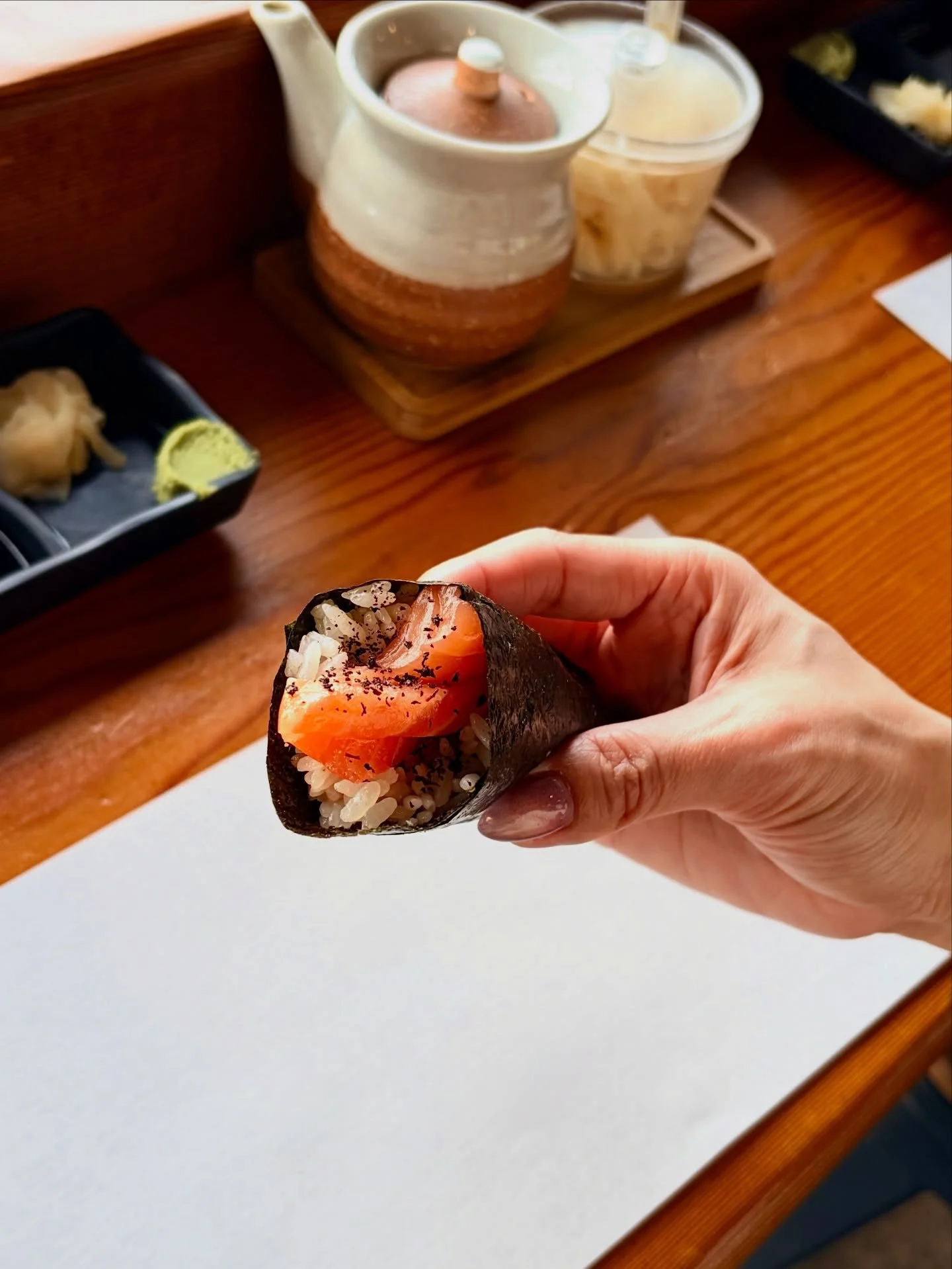 A must for every visit, the OG Steelhead Salmon hand roll 

#salmon #dryagedfish #steelhead
