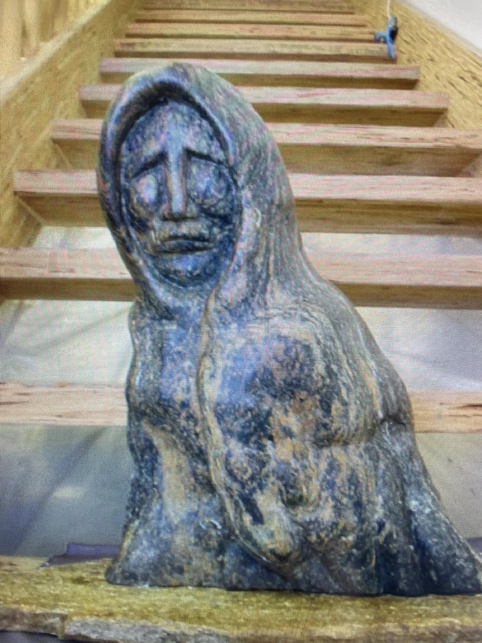 second piece I sculptred in 2002 and won two awards at the "splitting the sky " art competition in Cranbrook B.C 