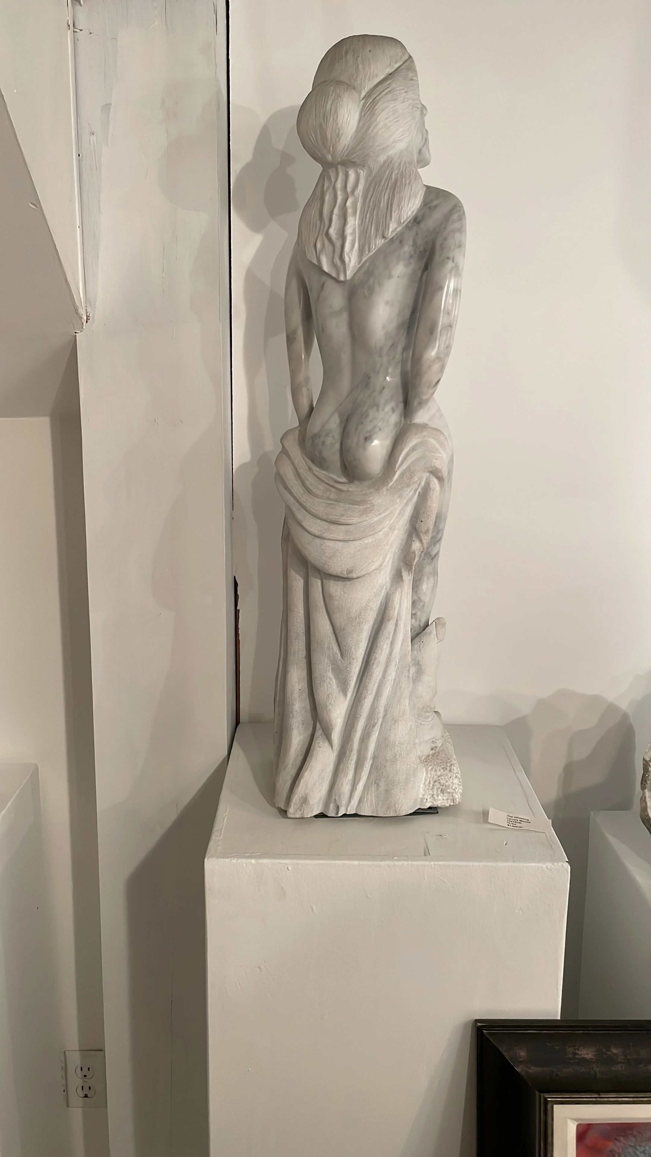 The Unveiling: Carrara Marble 
Size: 12"LX14"WX30"H