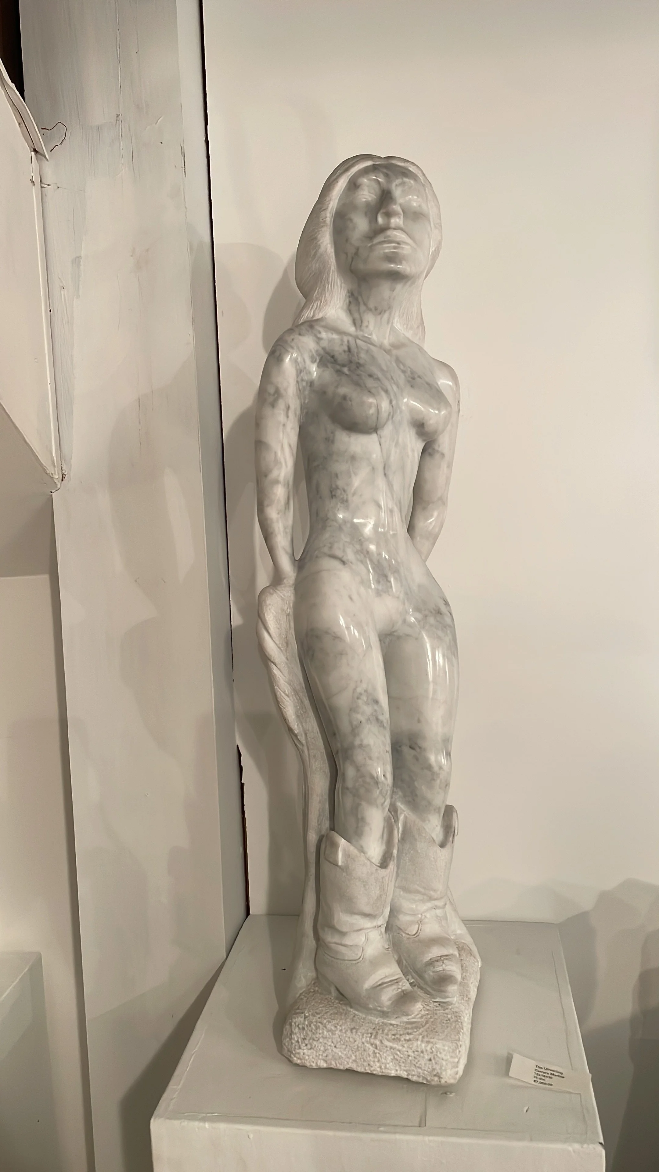 The Unveiling: Carrara Marble 
Size: 12"LX14"WX30"H