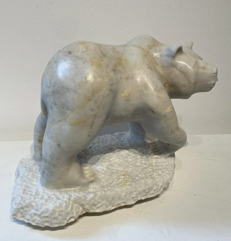 Sacred Spirit Bear: Malakwa Marble 
Size: 8'LX6"WX7"H