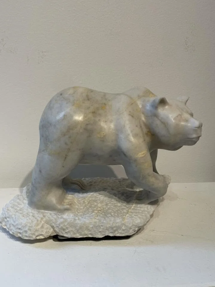 Sacred Spirit Bear: Malakwa Marble 
Size: 8'LX6"WX7"H