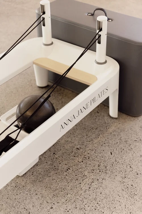 Reformer detail at Anna Jane Pilates