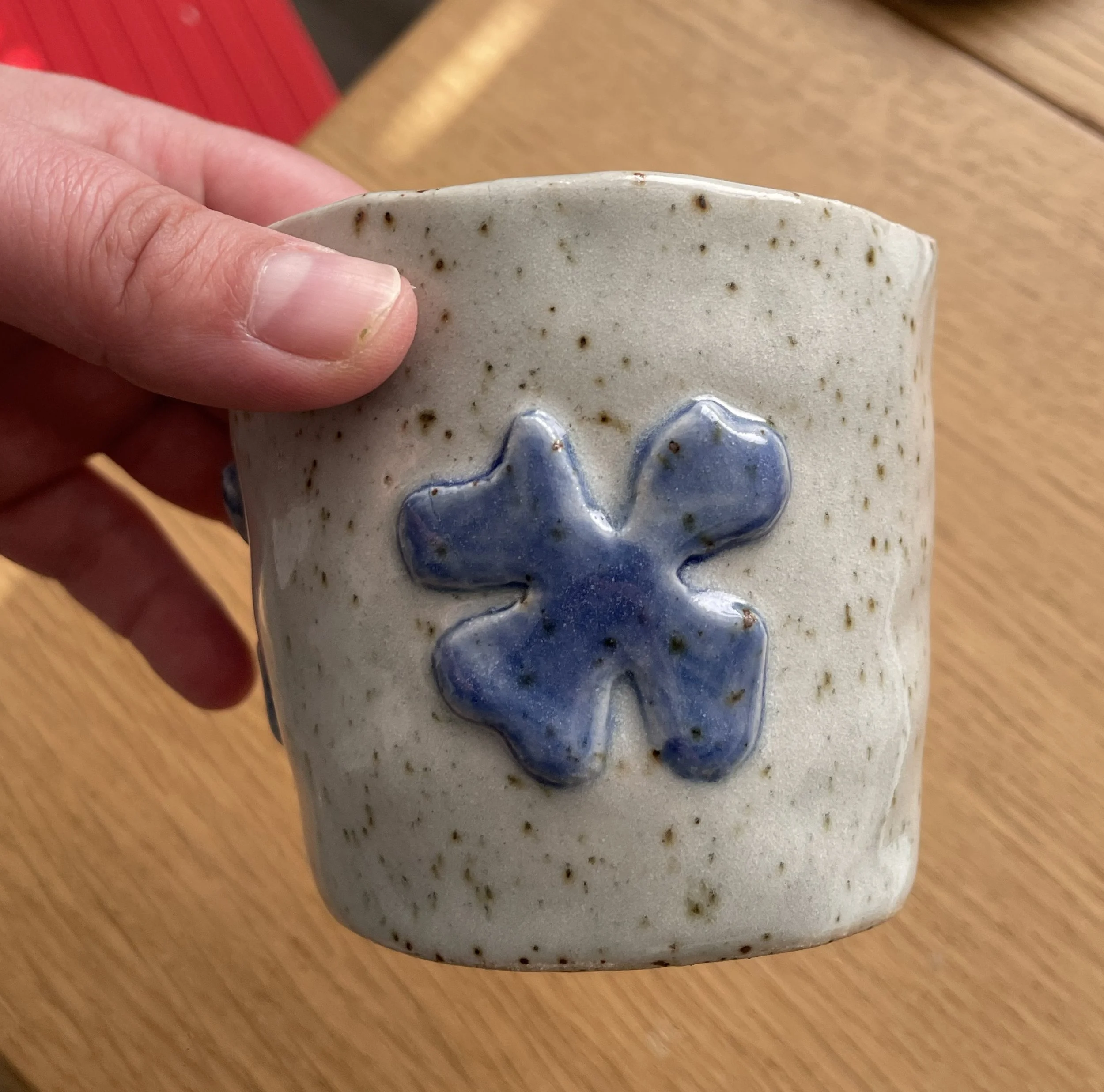 Deep Blue Clover Tumbler
