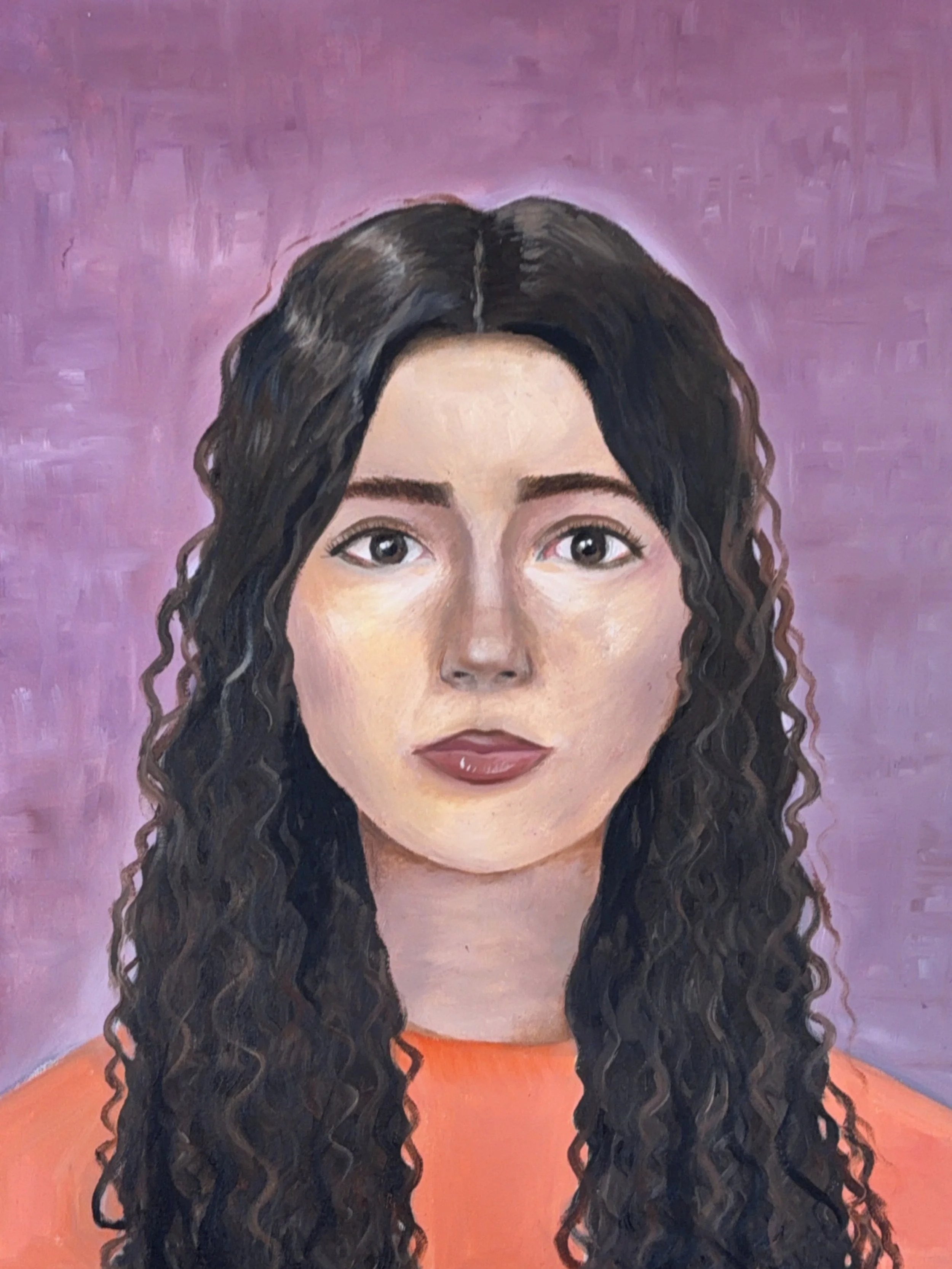 Self Portrait No.1, 2026. Oil on canvas, 24x18" (60.9x45.7 cm). Palette Art Studio (Cheshire, CT)