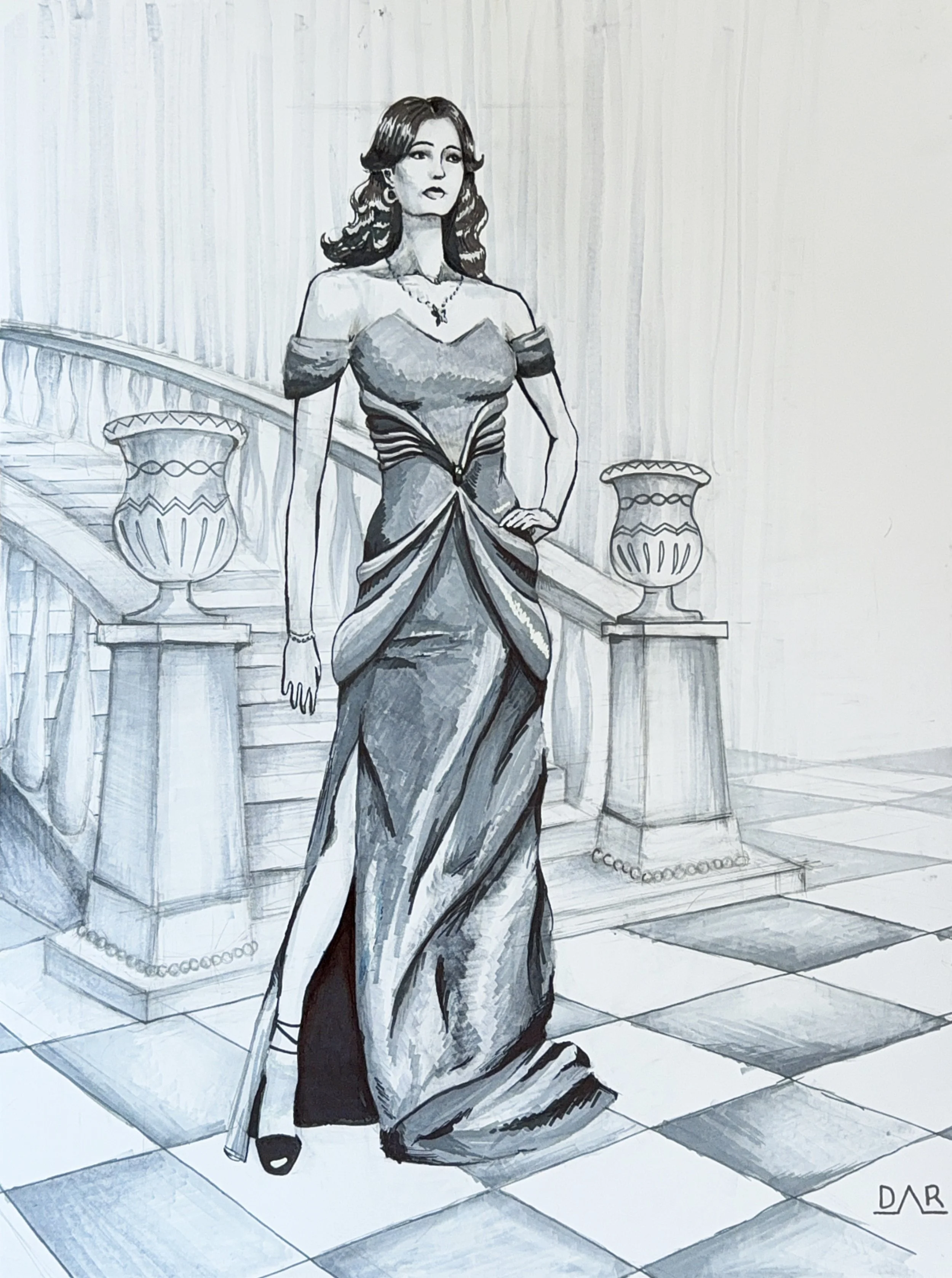 Majesty, 2026. Markers on paper, 26x20" (66x50.8 cm). Palette Art Studio (Cheshire, CT)