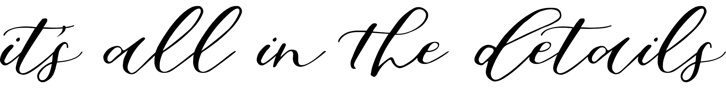 it's all in the details