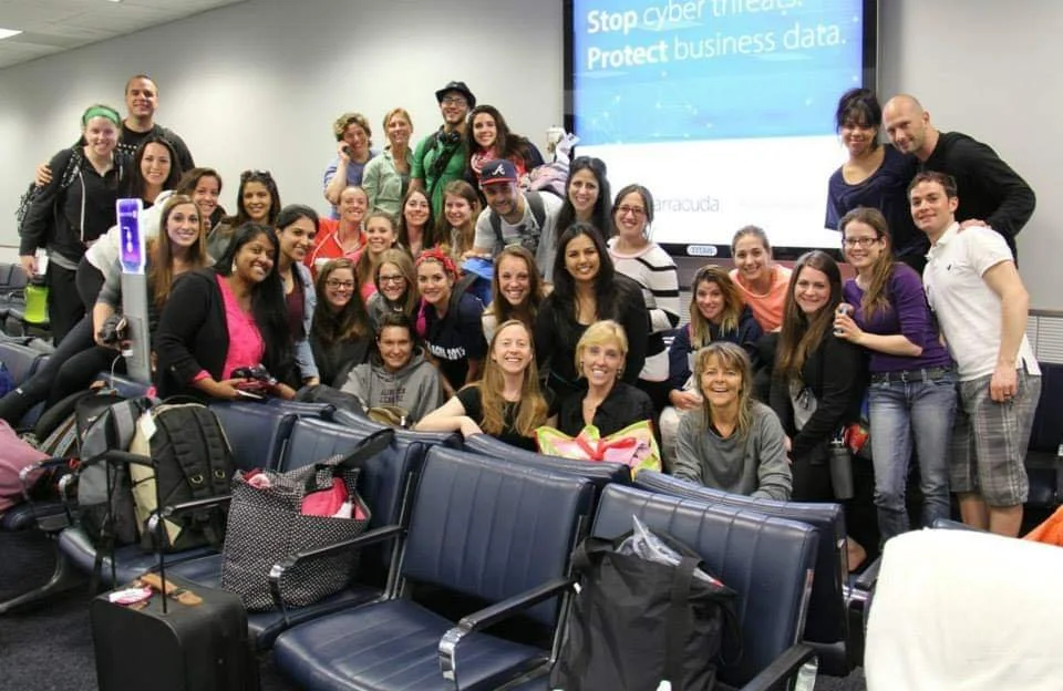 Healthier Futures International volunteers gather at the airport before departing for 2015 Dominican Republic mission