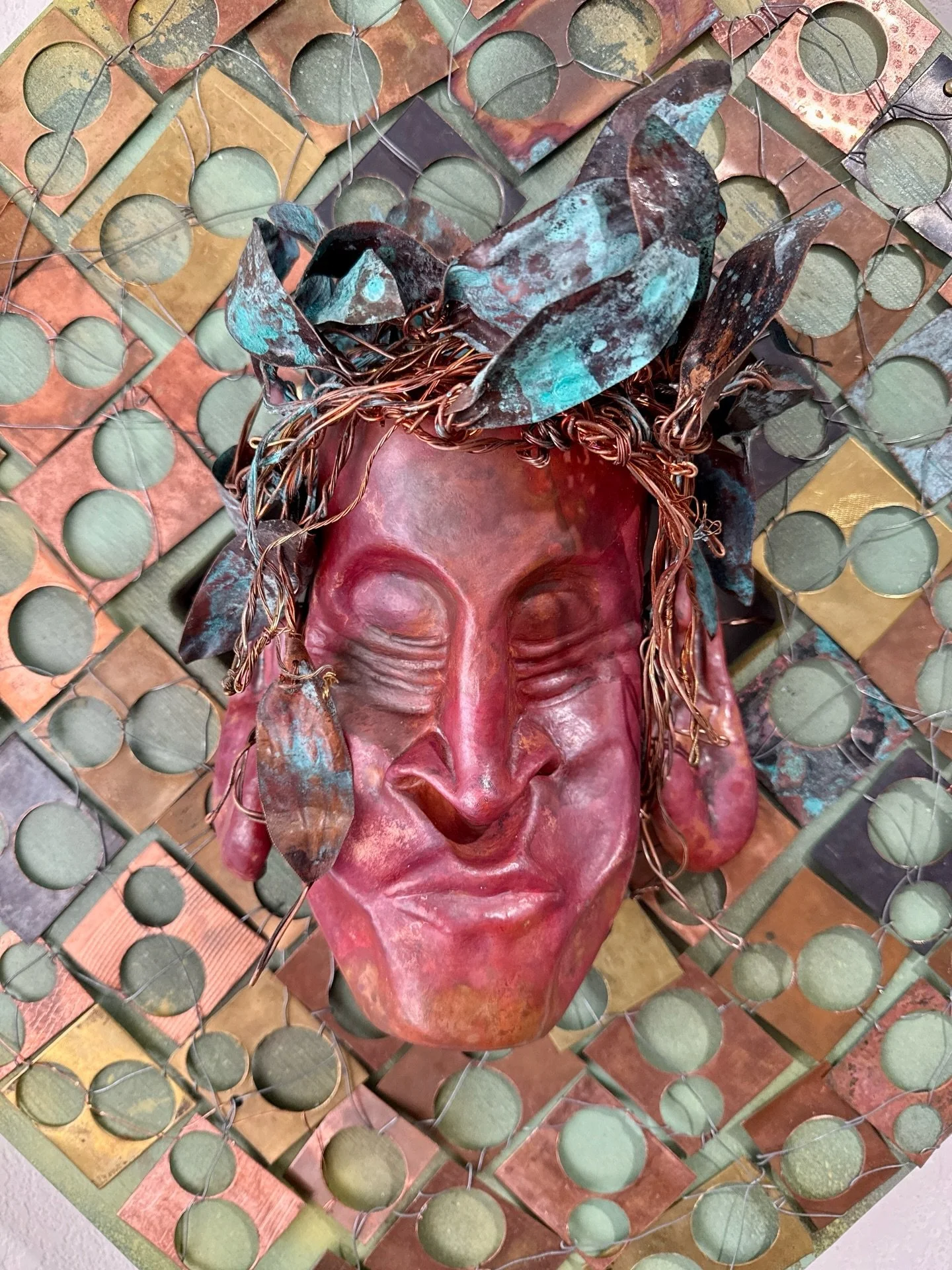 Another mask&hellip; #coppersmith #metalsmith #austinart #metals