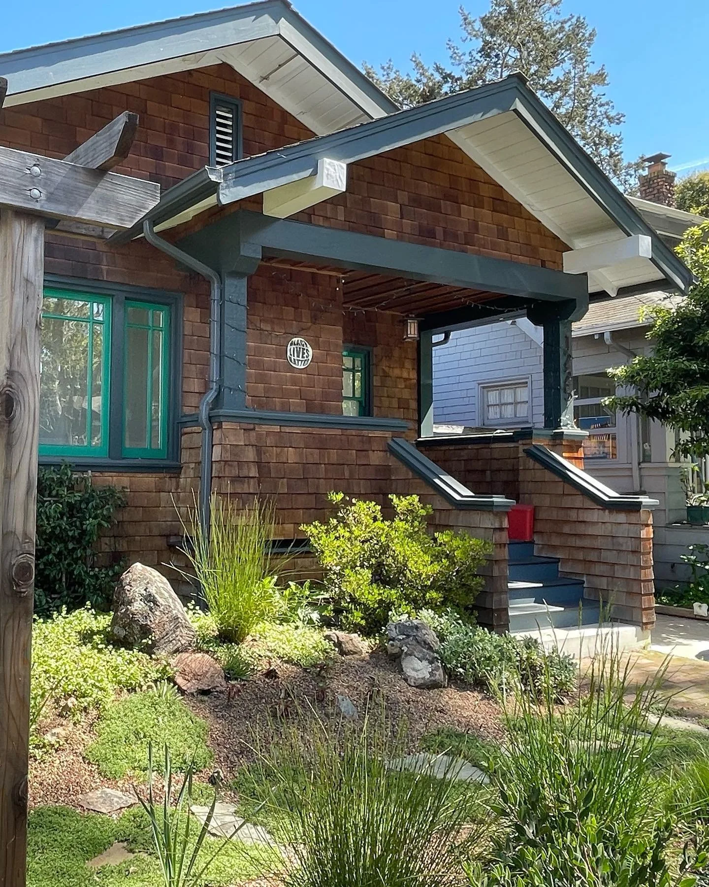 It&rsquo;s nice seeing this mostly CA native garden growing in after a spring of intense rain it is bursting with life.