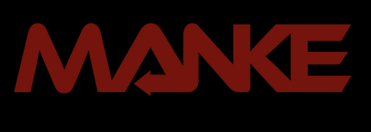 Bold red text spelling 'MANKE' on a black background.